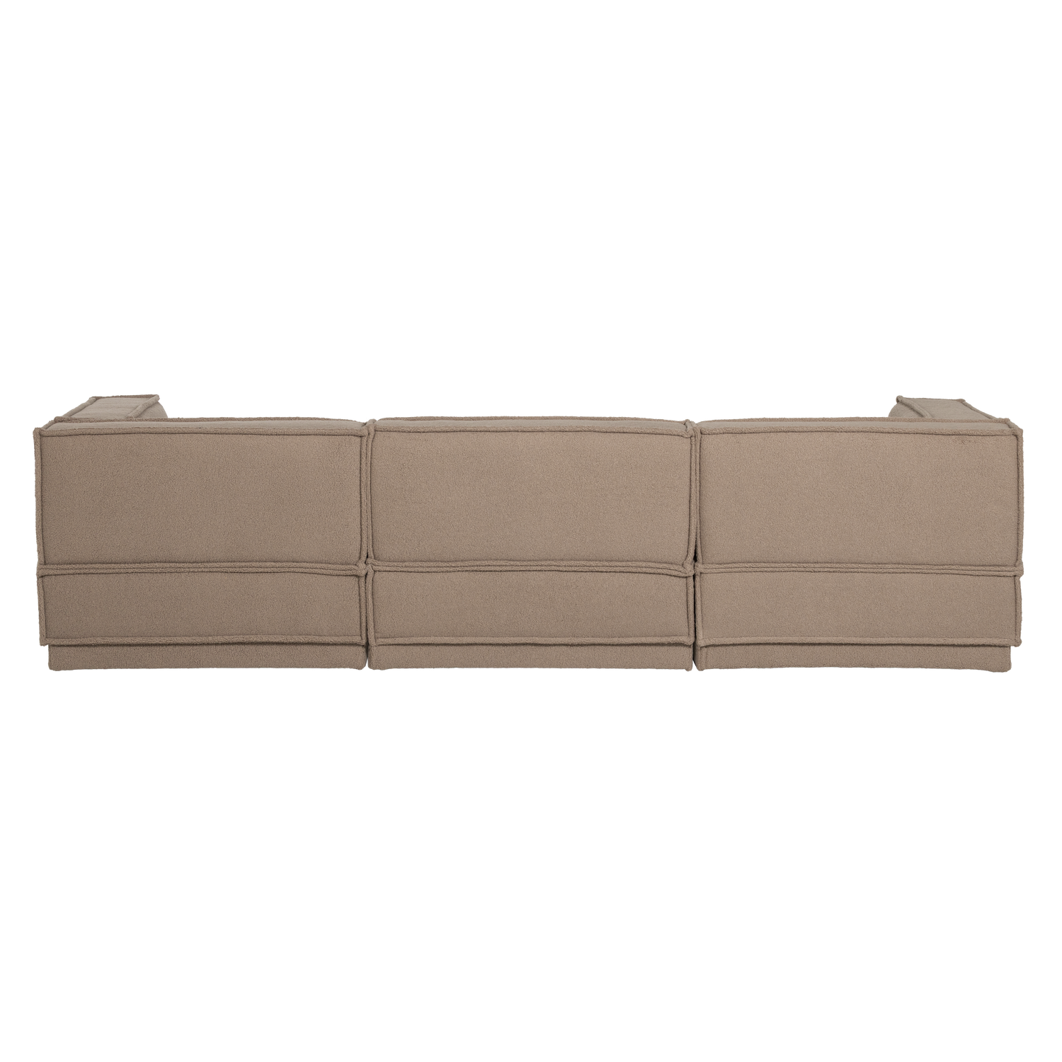 Left-facing Corner Sofa MANU Beige Lambskin