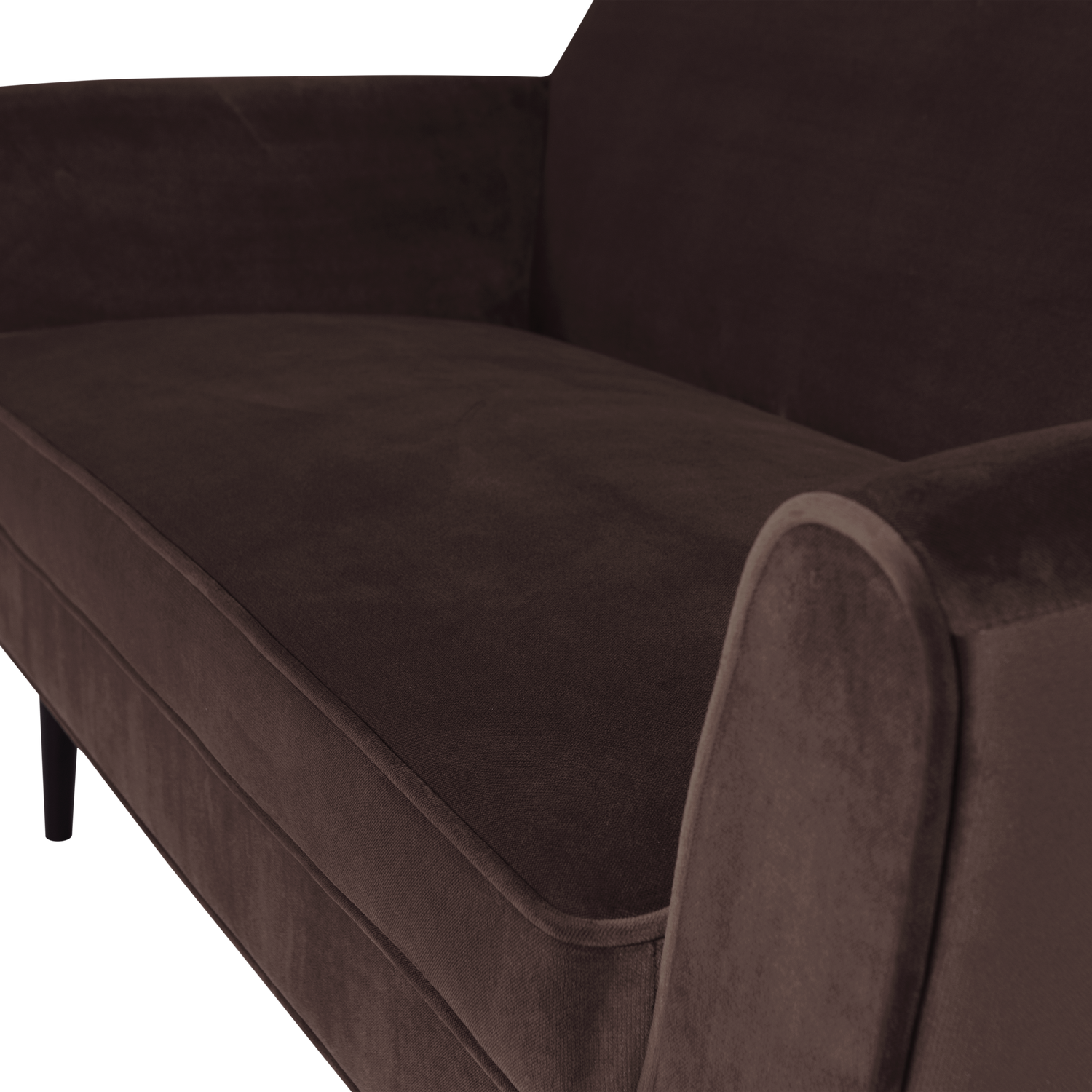 Sofa sametová 2-osobová ROCCO hnědá