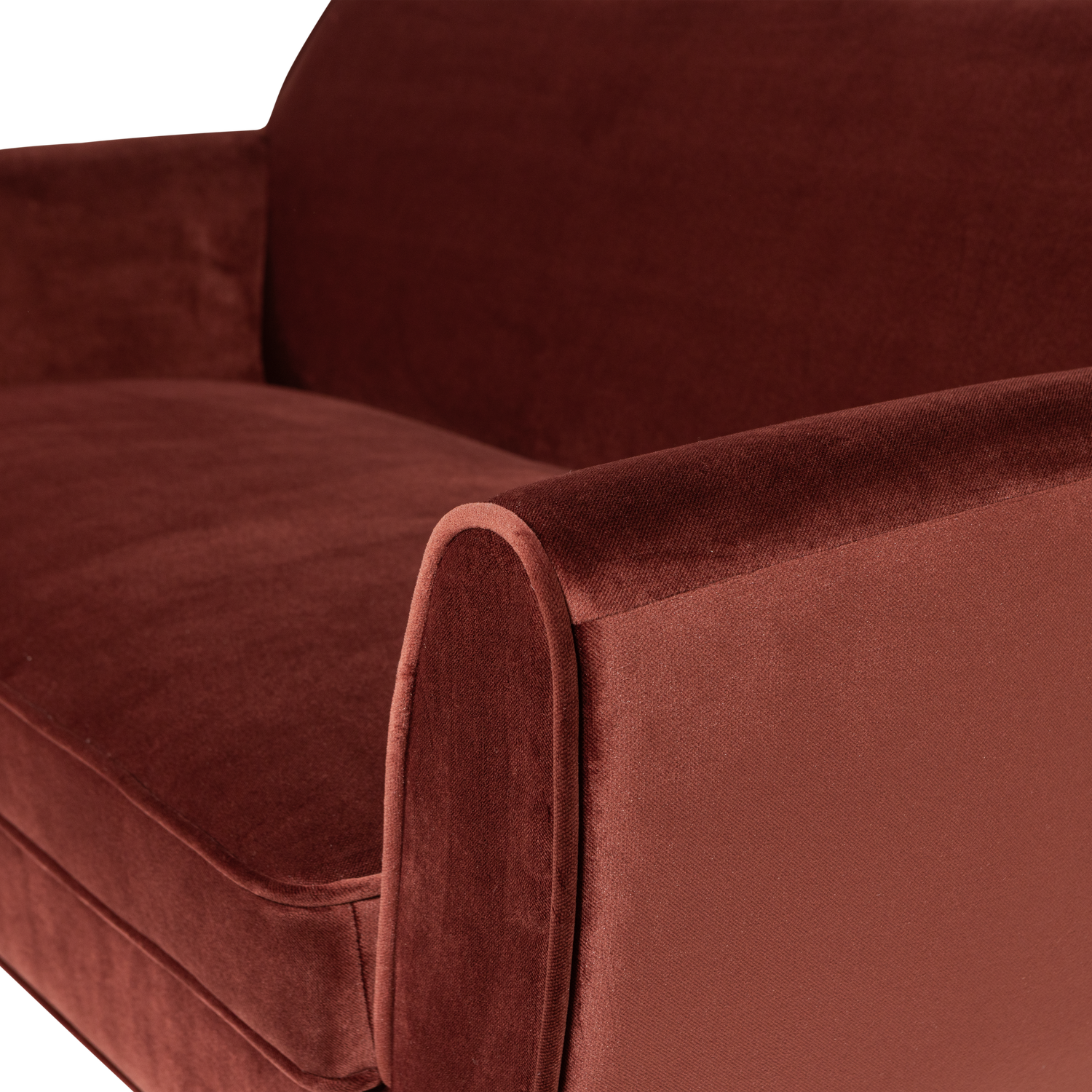 Sofa sametová 2-osobová ROCCO burgundová