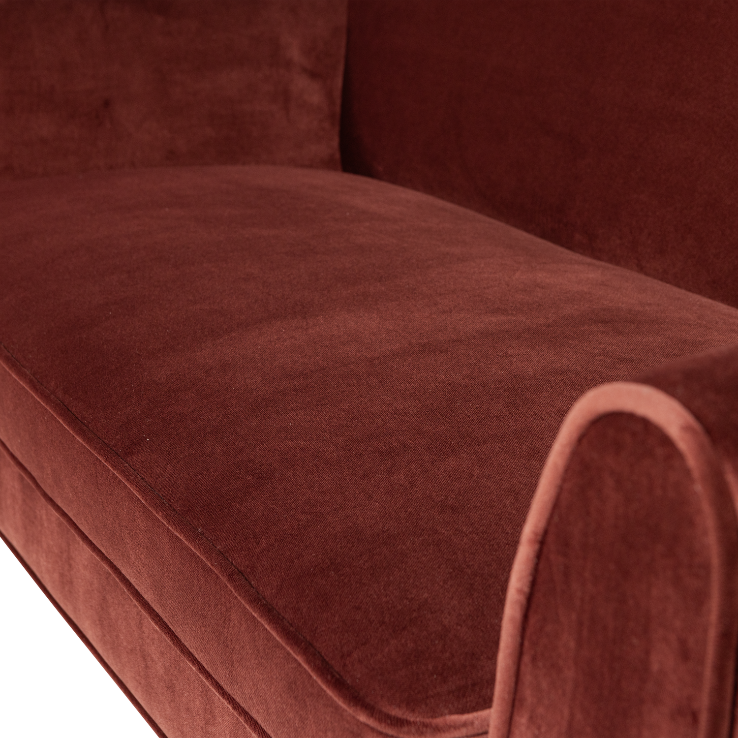 Sofa sametová 2-osobová ROCCO burgundová