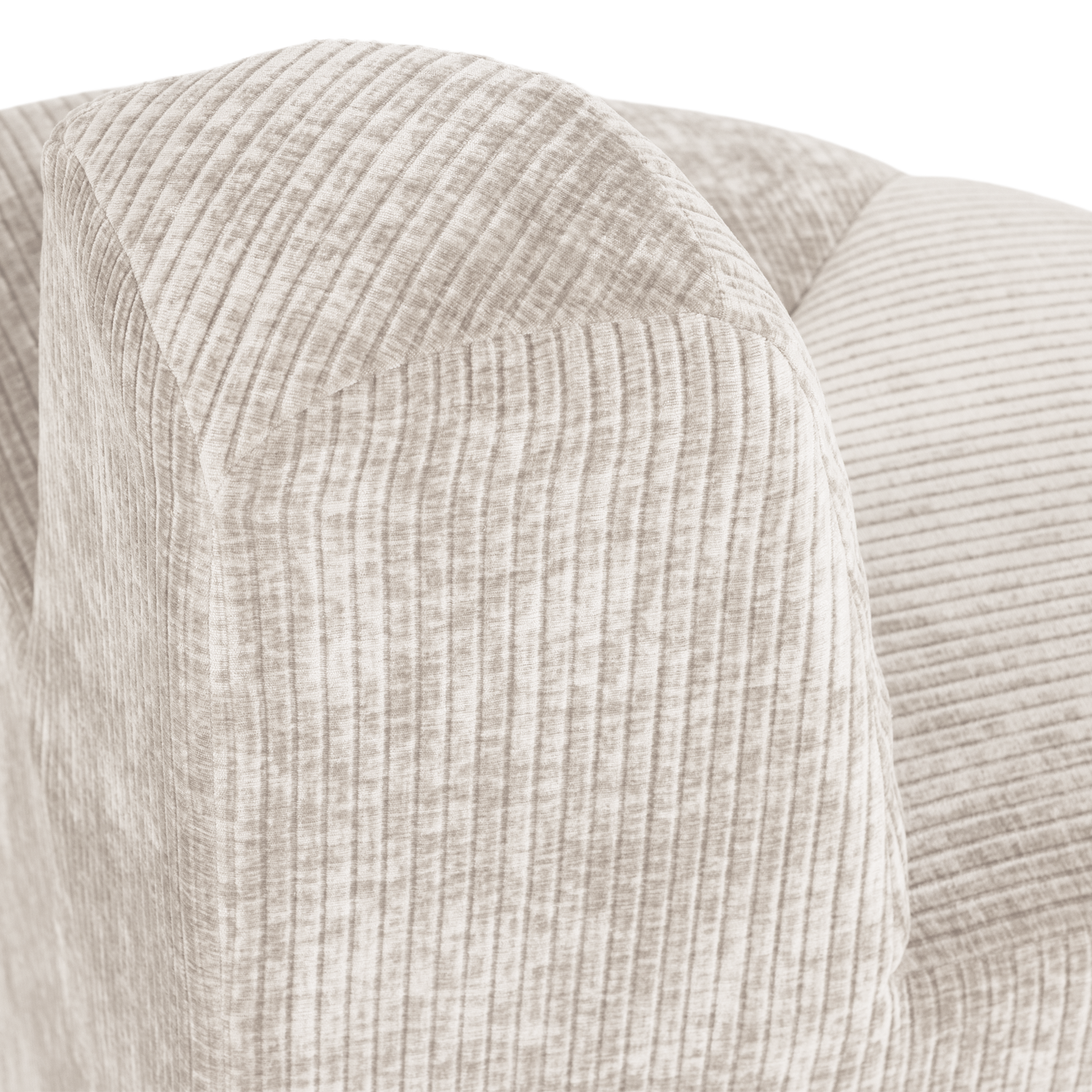 Modulární pohovka MOJO - zaoblený rohový prvek ecru samet