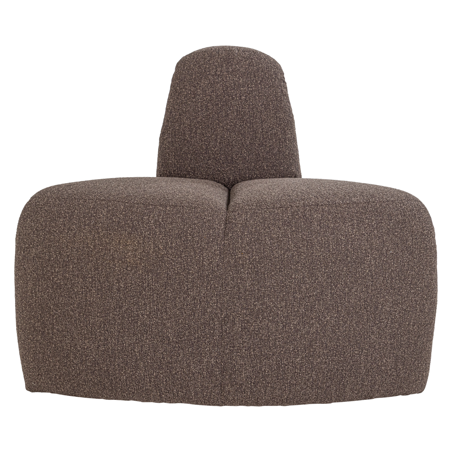 MOJO BENCH Modular Sofa - Rounded Corner Element in Brown Bouclé