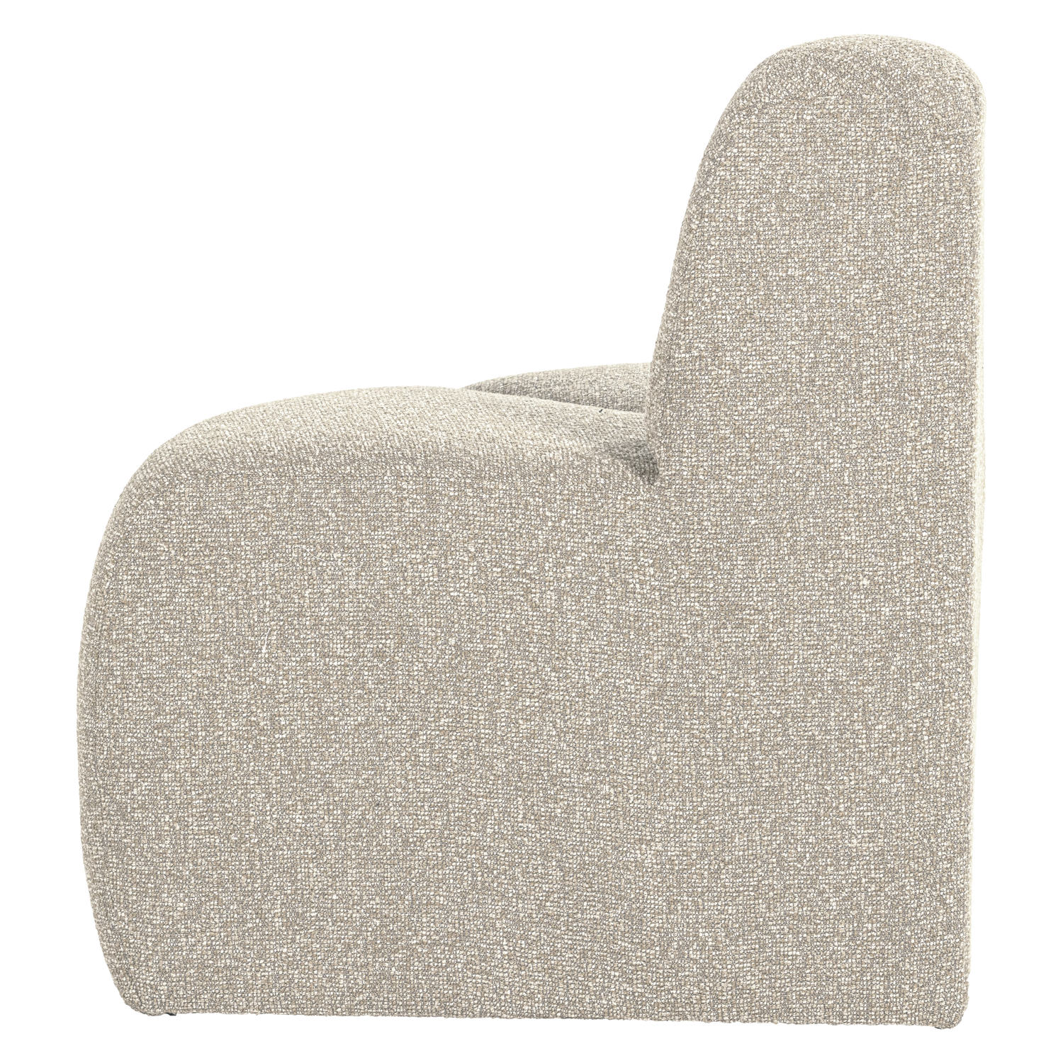 Modulární pohovka MOJO BENCH - zaoblený rohový prvek béžový bouclé