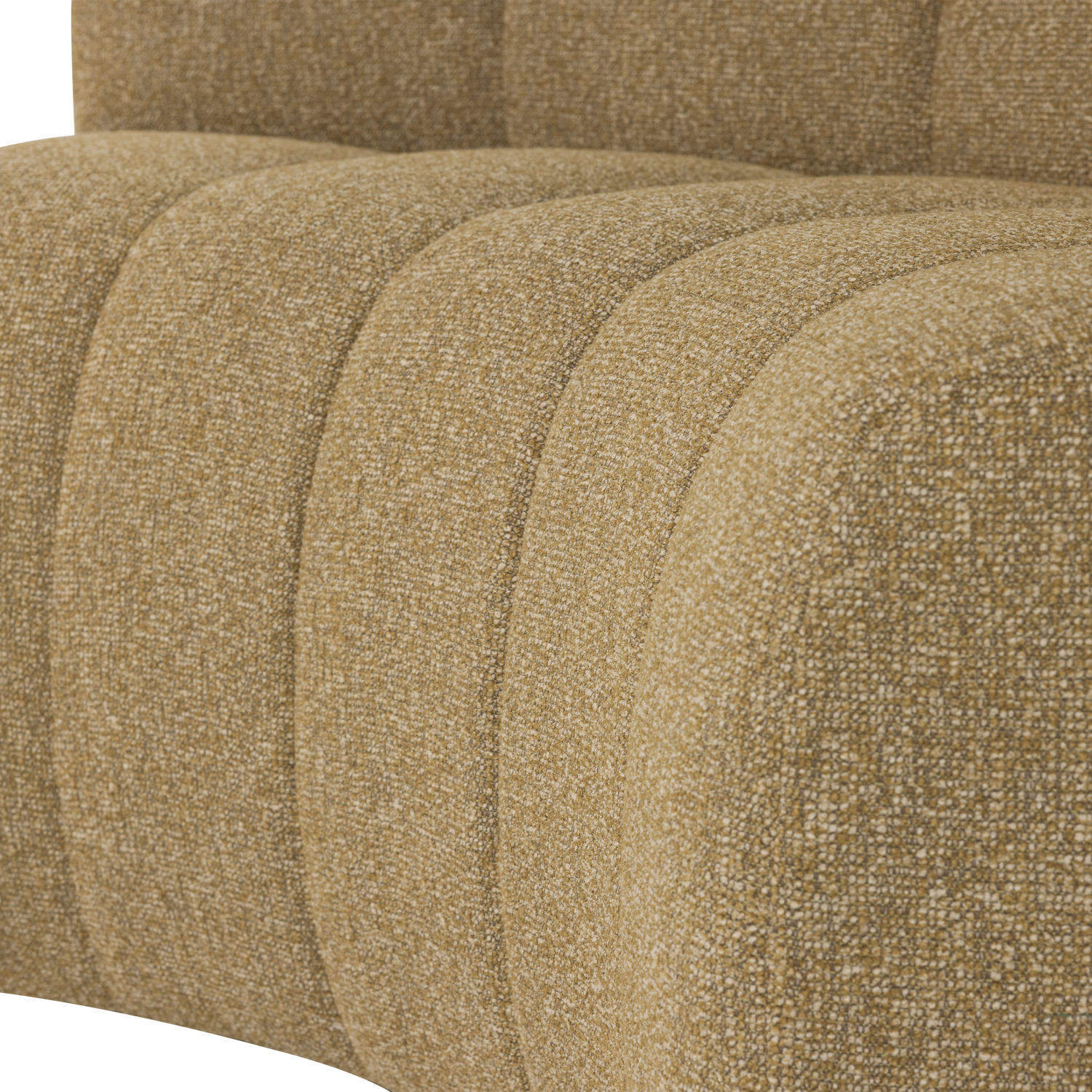 MOJO BENCH Modular Sofa - Honey Bouclé Curved Corner Element