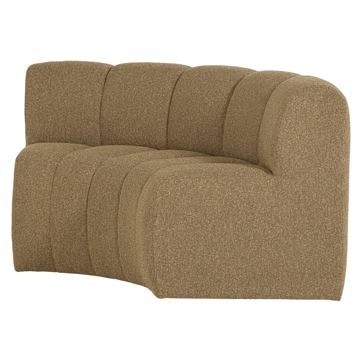 MOJO BENCH Modular Sofa - Honey Bouclé Curved Corner Element