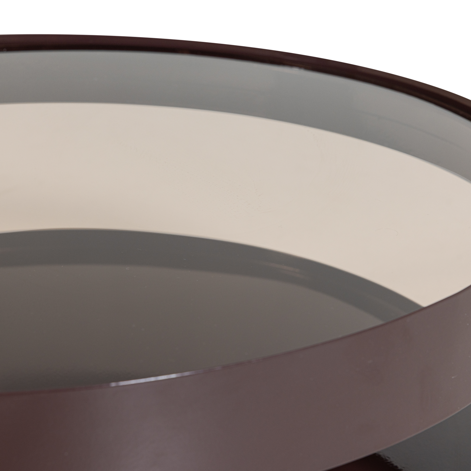 SERO Brown Coffee Table with Glass Top