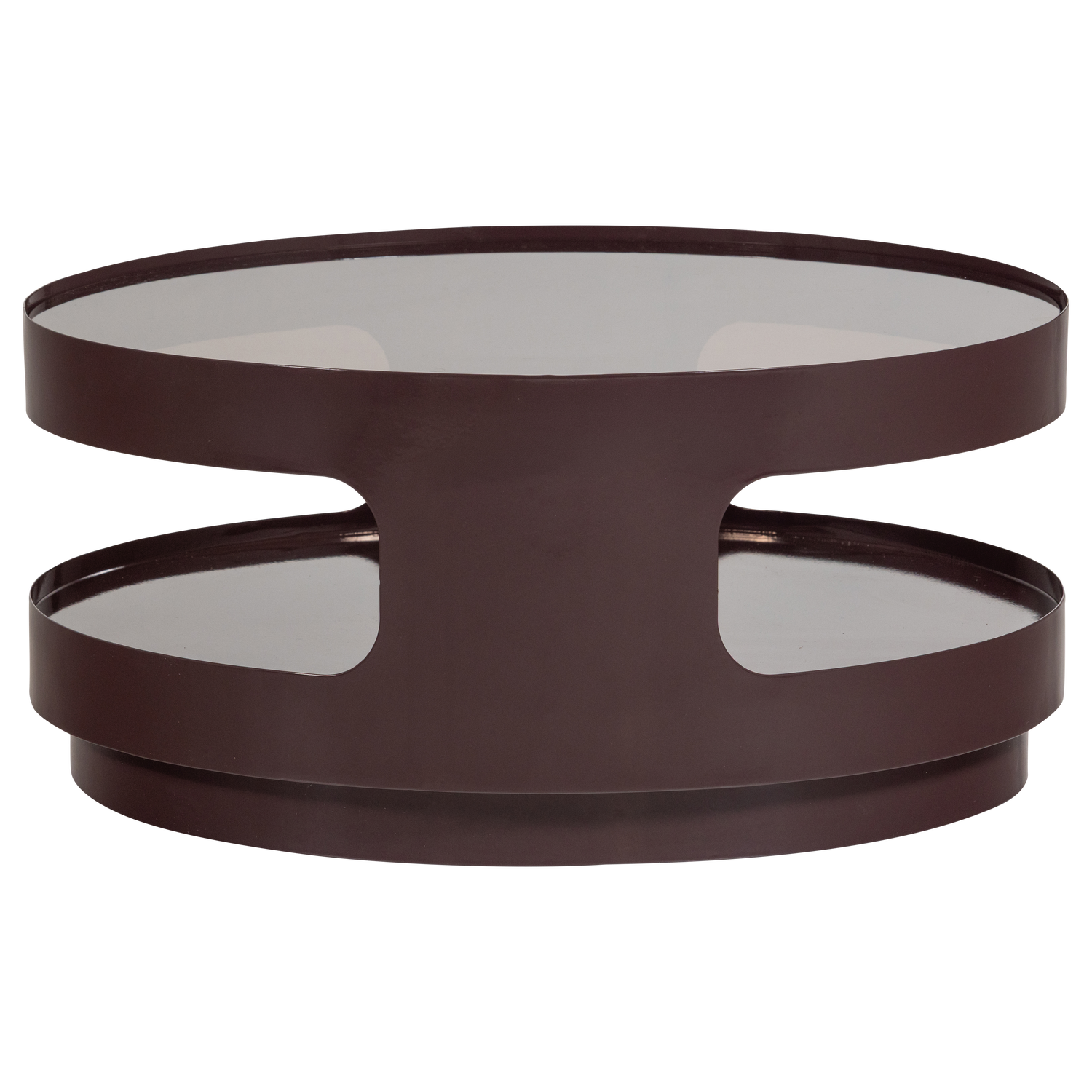 SERO Brown Coffee Table with Glass Top