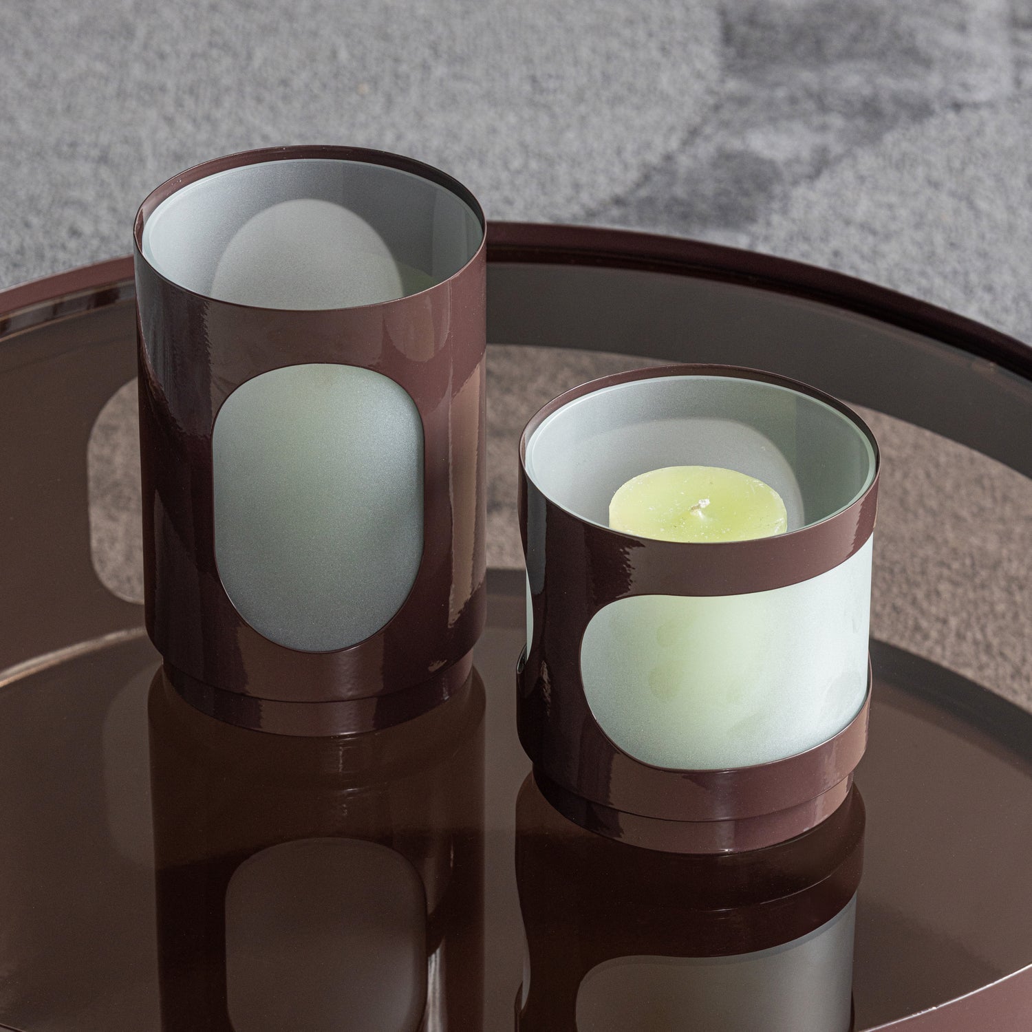 TAVO Brown Candle Holder Set