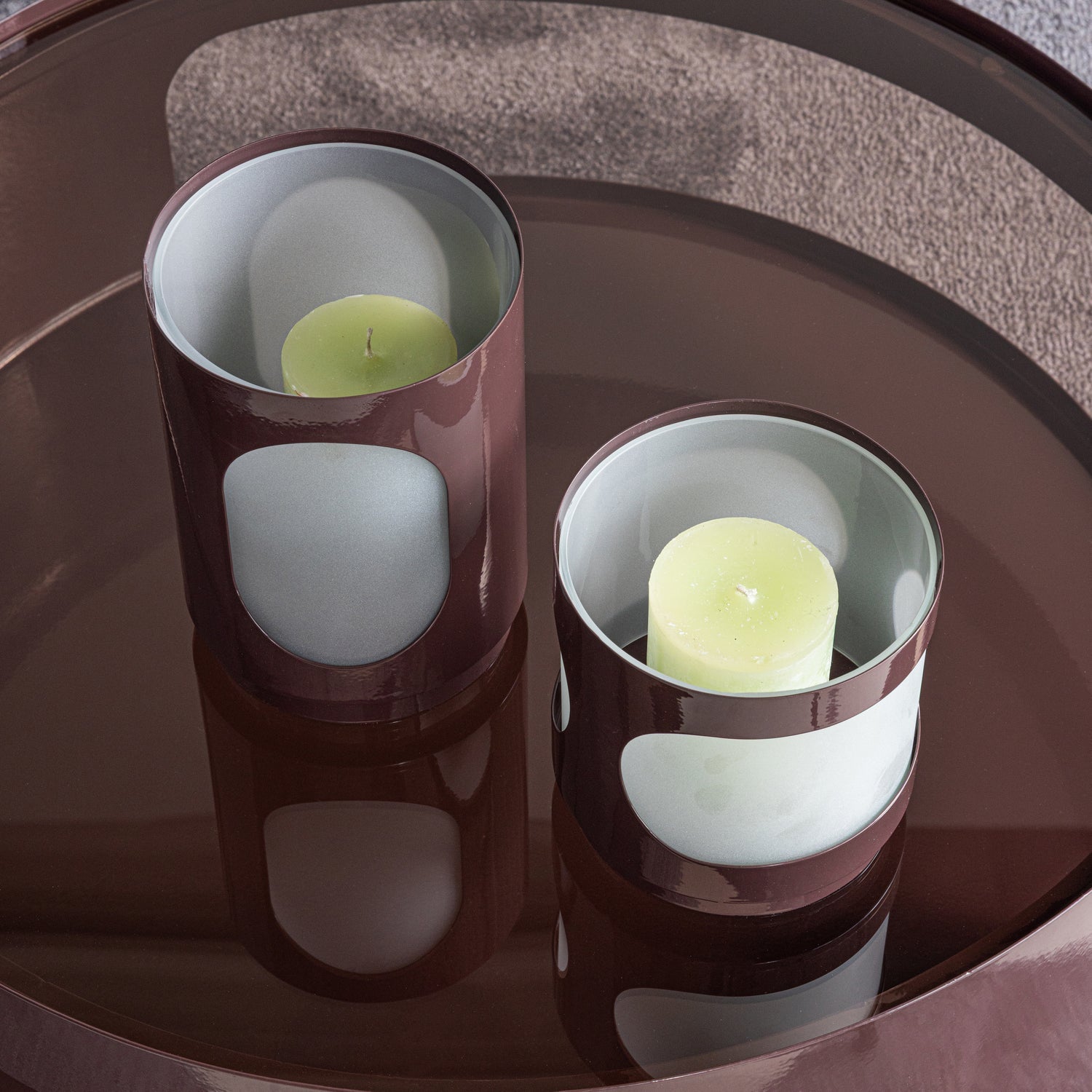 TAVO Brown Candle Holder Set