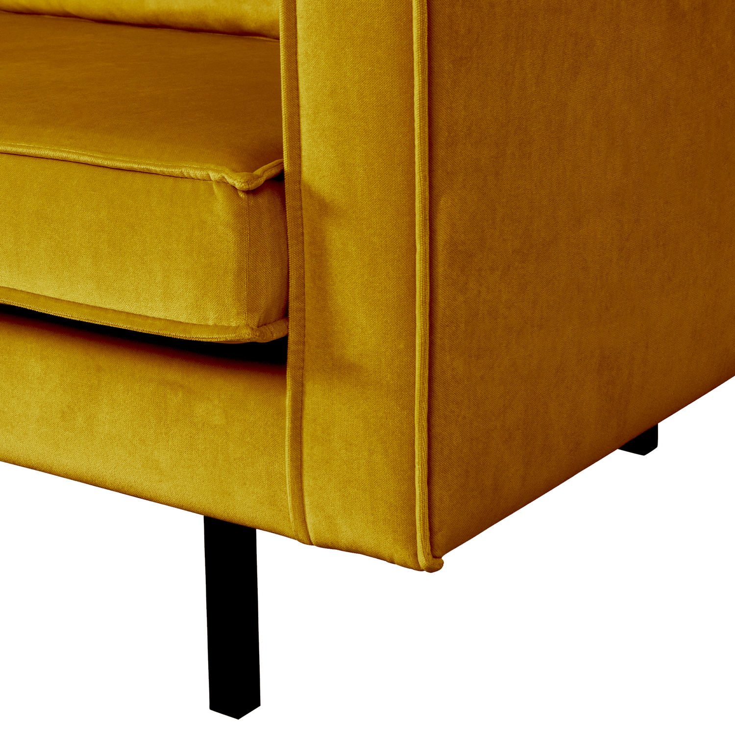 Mustard Velvet 2-Seater Sofa RODEO