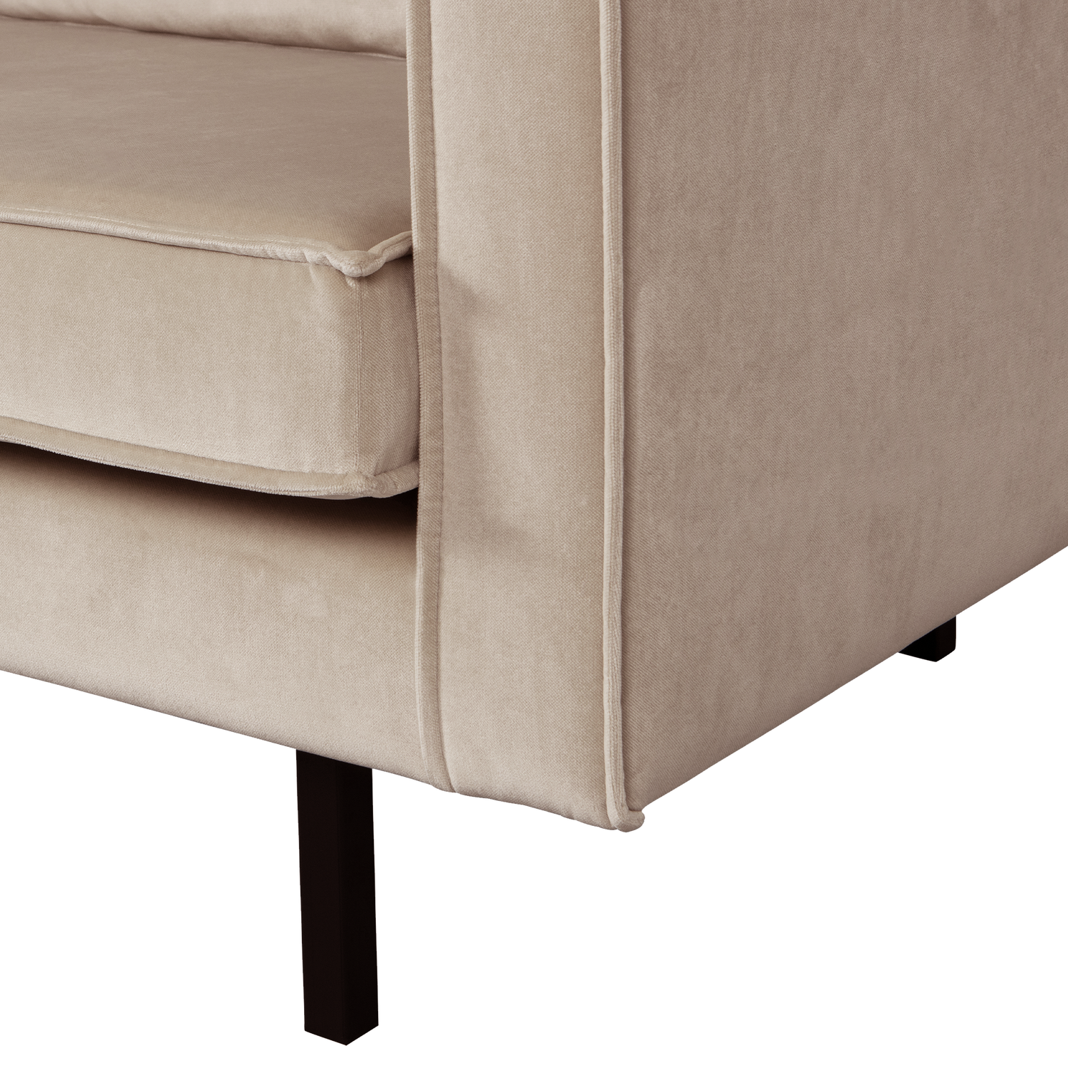 Velvet 2-Seater Sofa RODEO Khaki