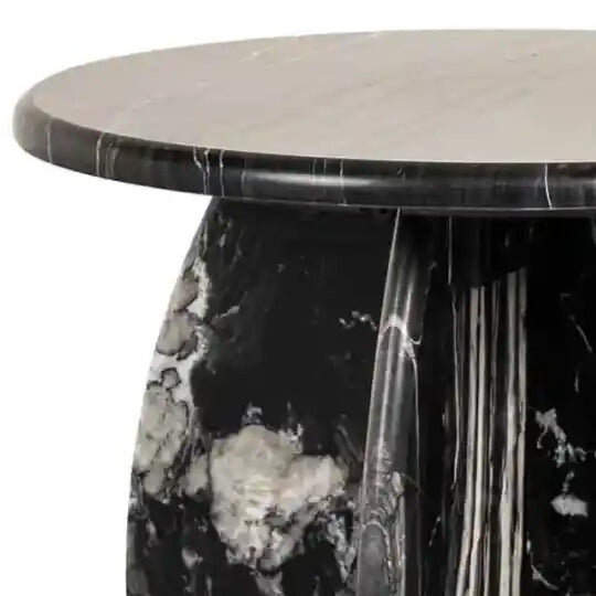 Stolik boczny BANCROFT czarny marmur