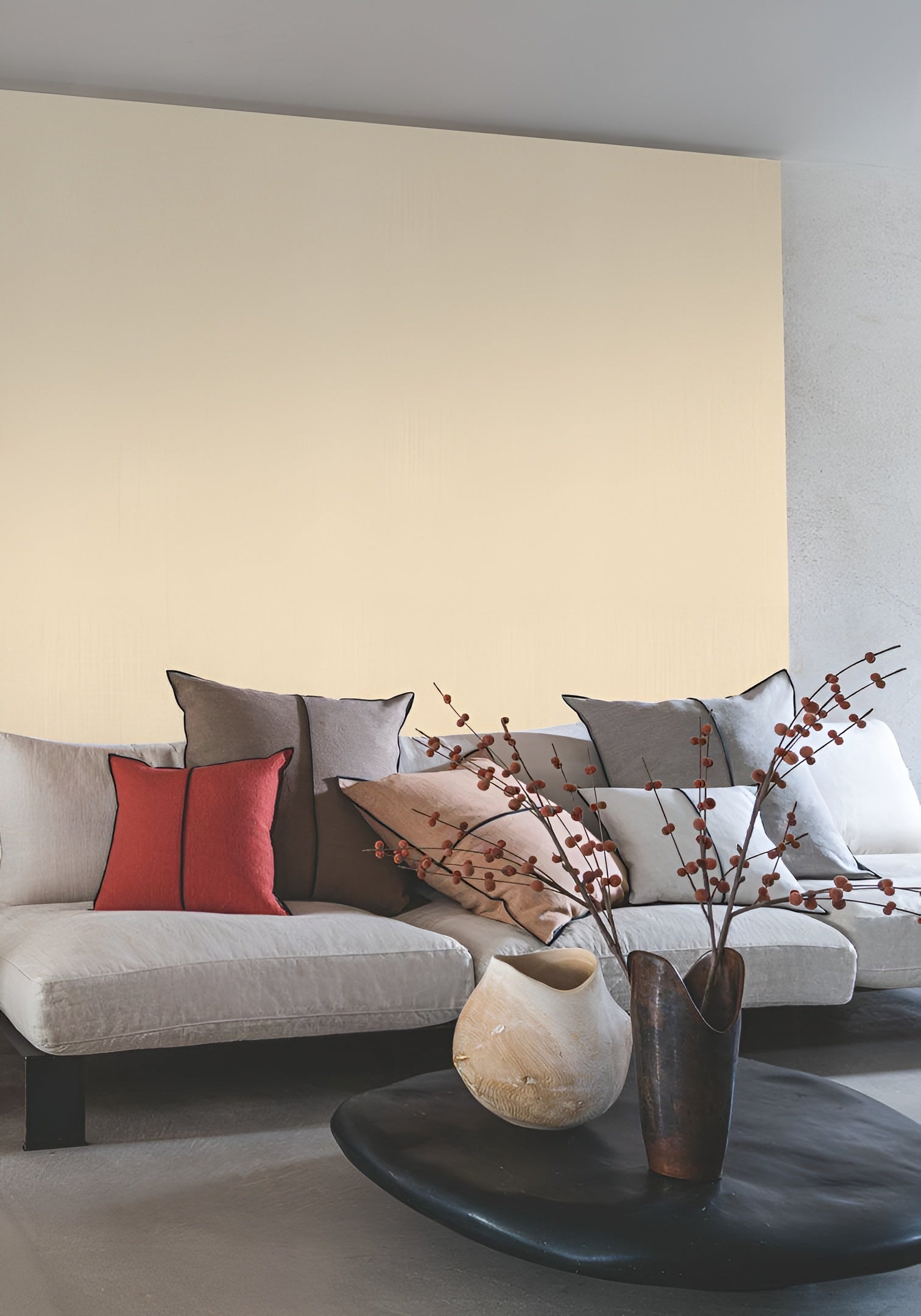 Tapeta se strukturou napodobující lněné plátno SHINOK - CURRY žlutá curry