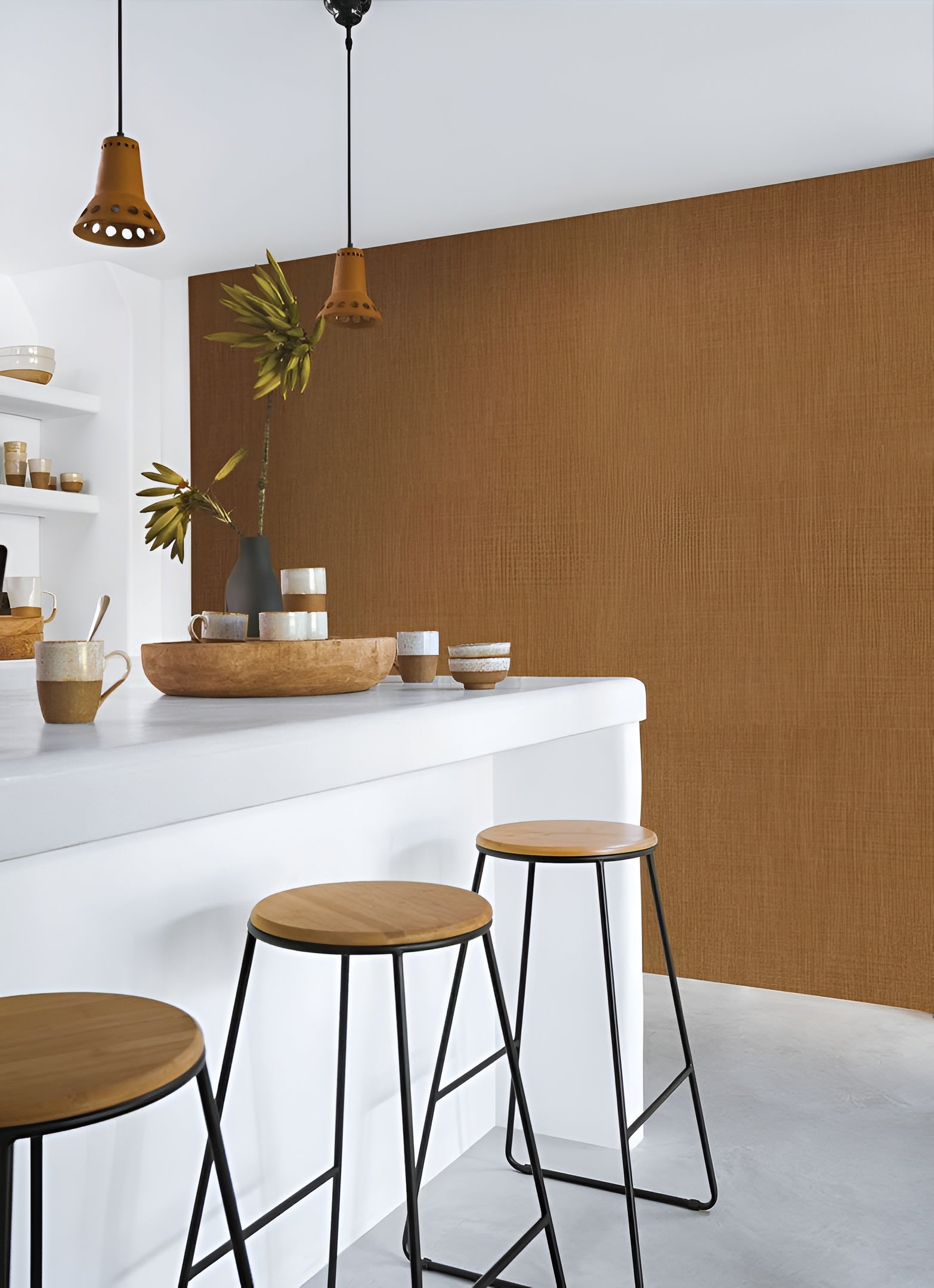 Tapeta se strukturou napodobující lněné plátno SHINOK - CACTUS kaktusový