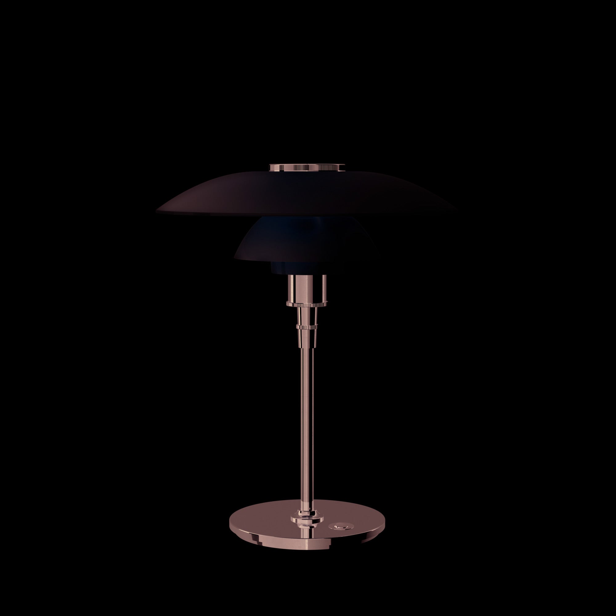 Stolní lampa PH 4½-3½ bílá s chromovaným podstavcem