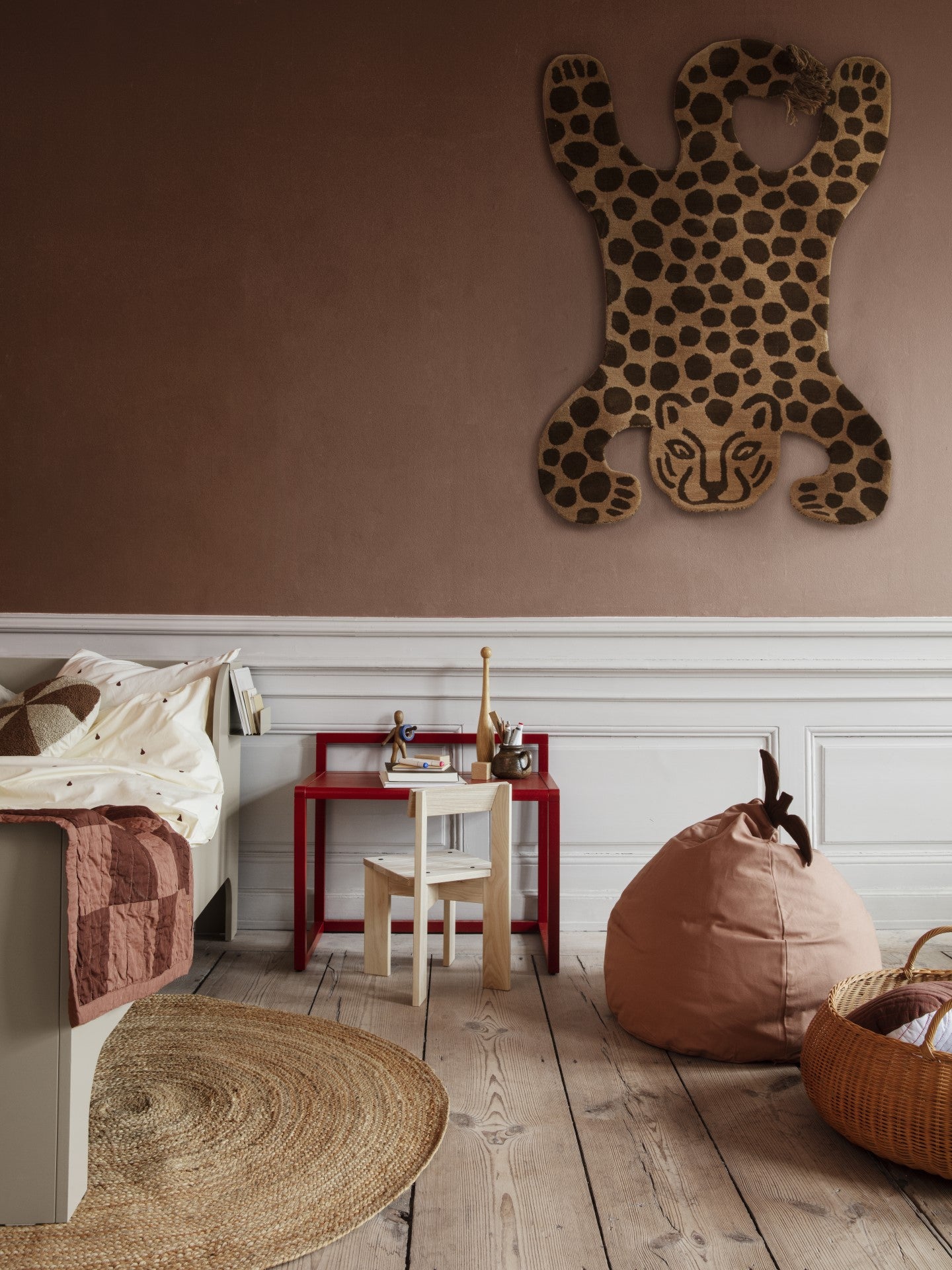 Decorative rug SAFARI LEOPARD brown