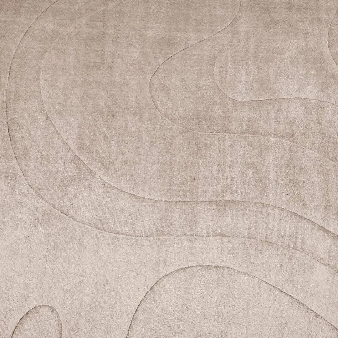 ADDISON beige round rug