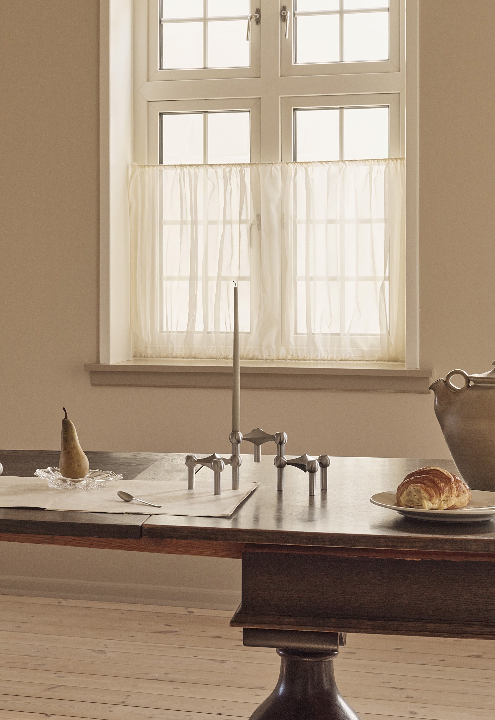 Svícen STOFF NAGEL kartáčovaný chrom