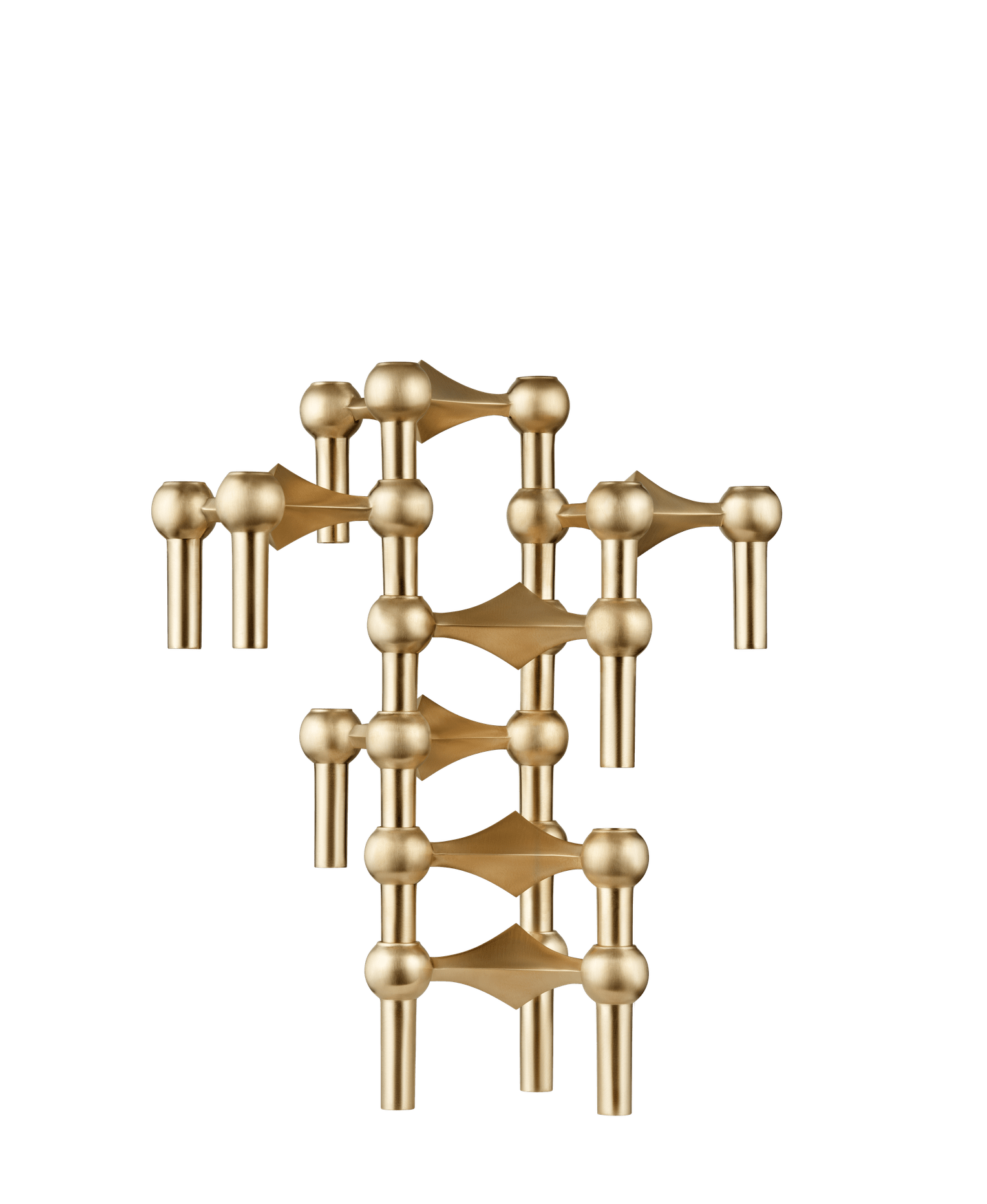 STOFF NAGEL Brushed Brass Candle Holder Set