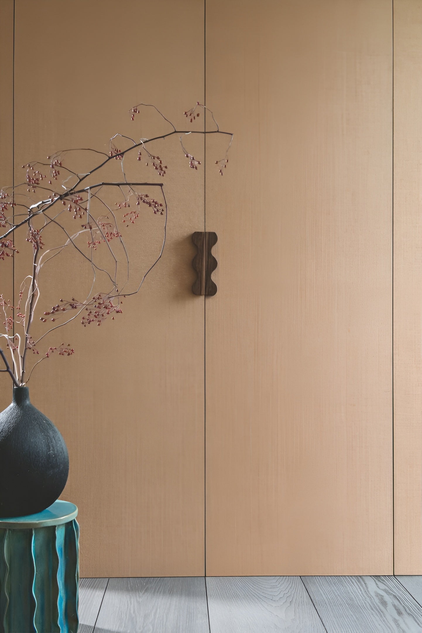 Tapeta strukturovaná pletenina napodobující rafií KIRA - WENGÉ hnědá