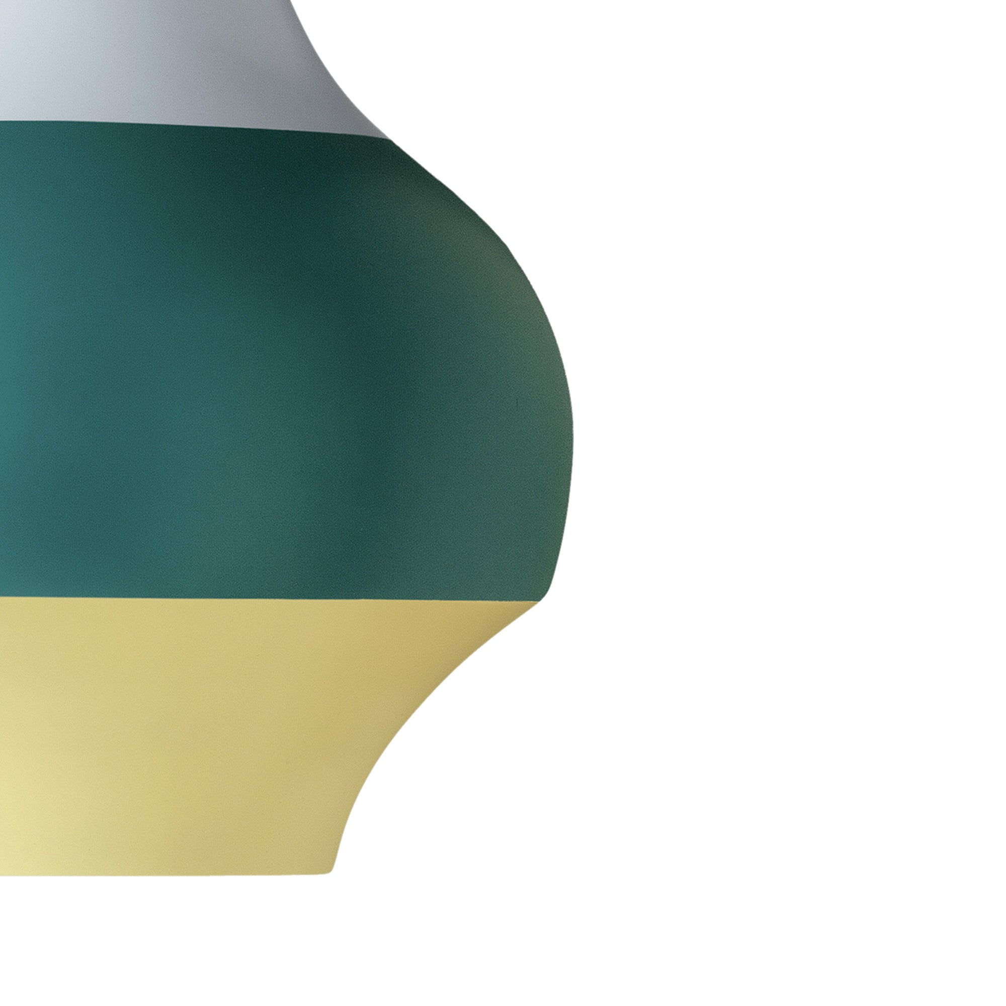 Pendant lamp CIRQUE yellow-green-blue with red tip