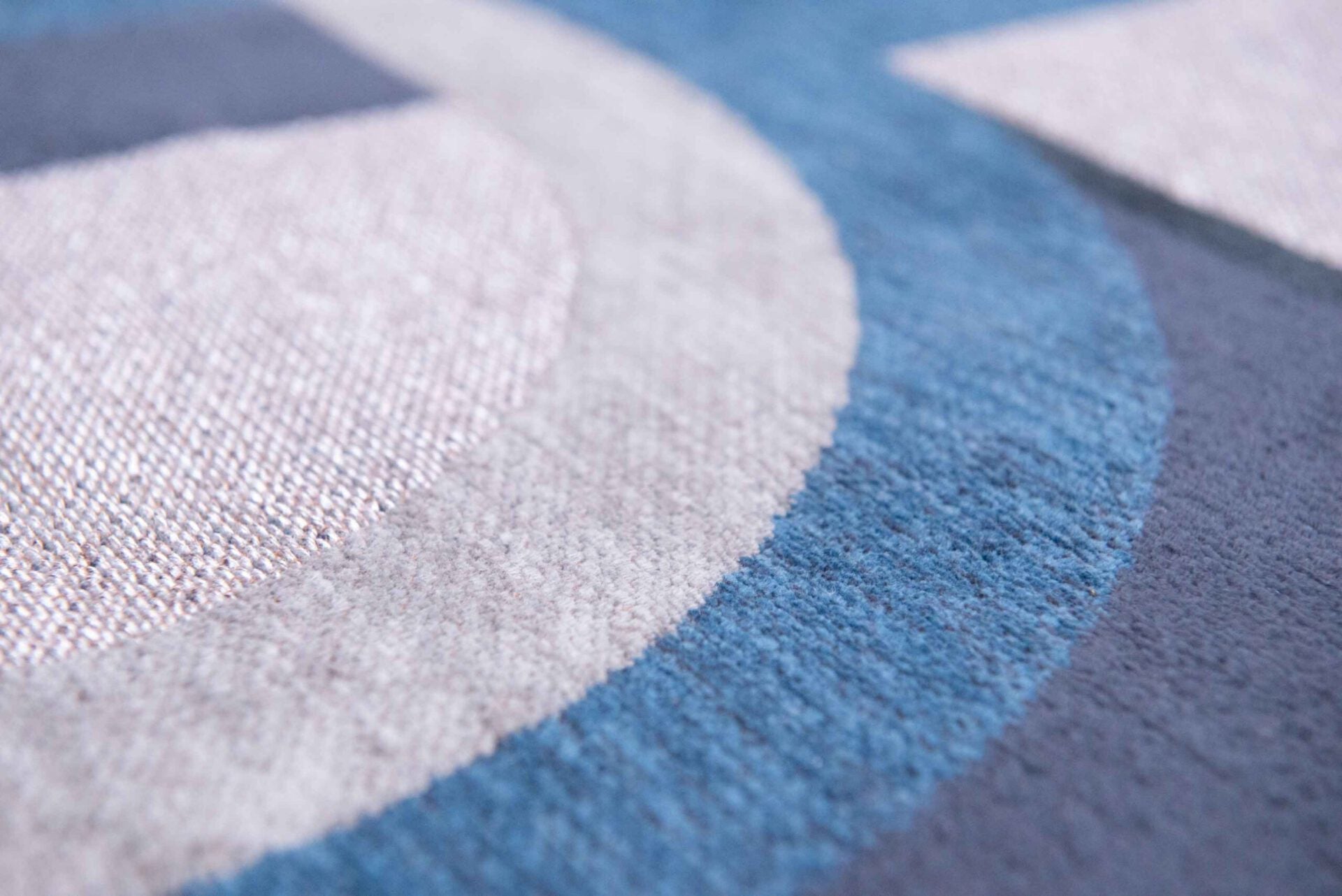 Kulatý koberec MODULE CAMEL BLUE béžovo-modrý