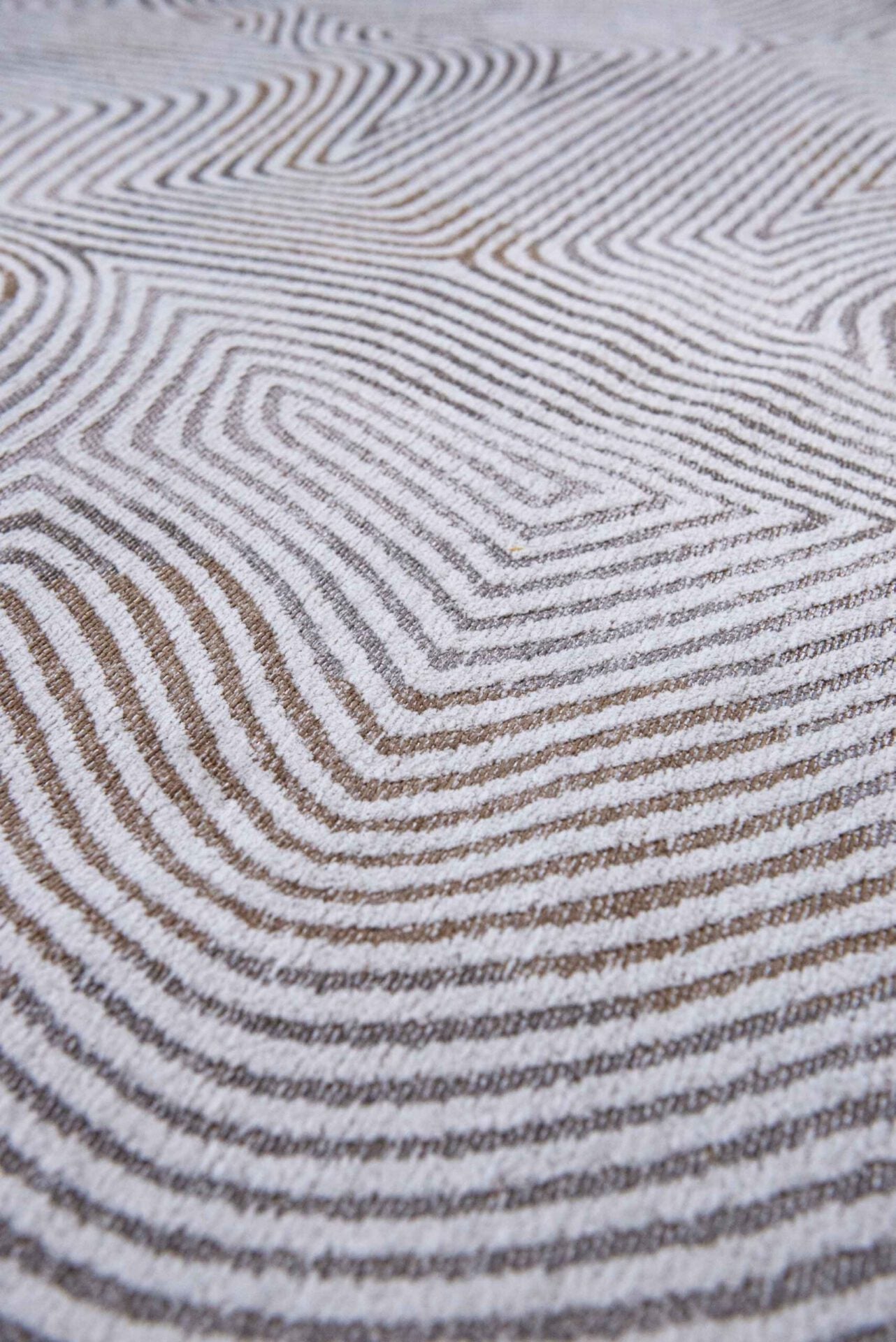 Kulatý koberec CORAL OYSTER WHITE bílo-bežový