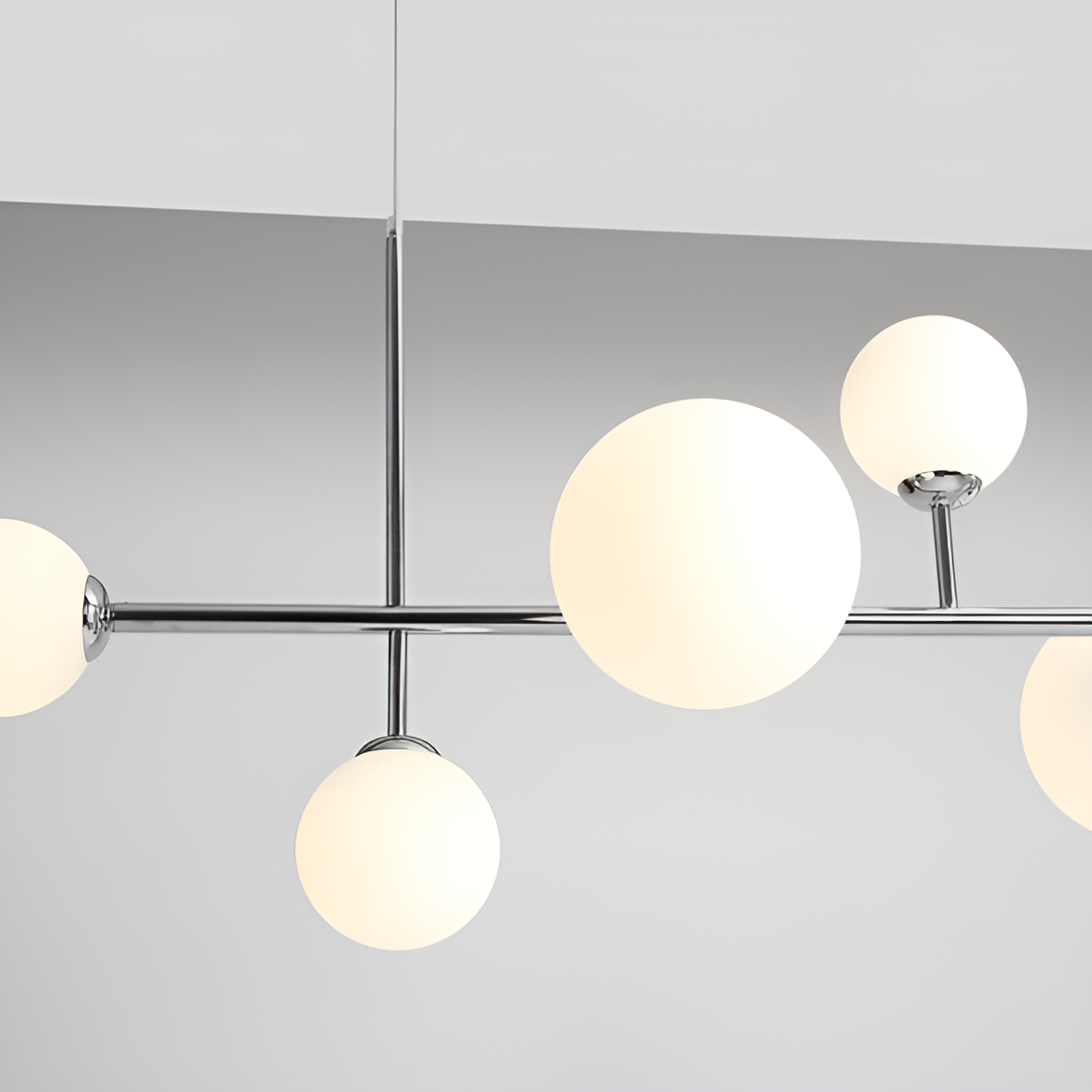 Závěsná lampa DIONE HEXA chromovaná