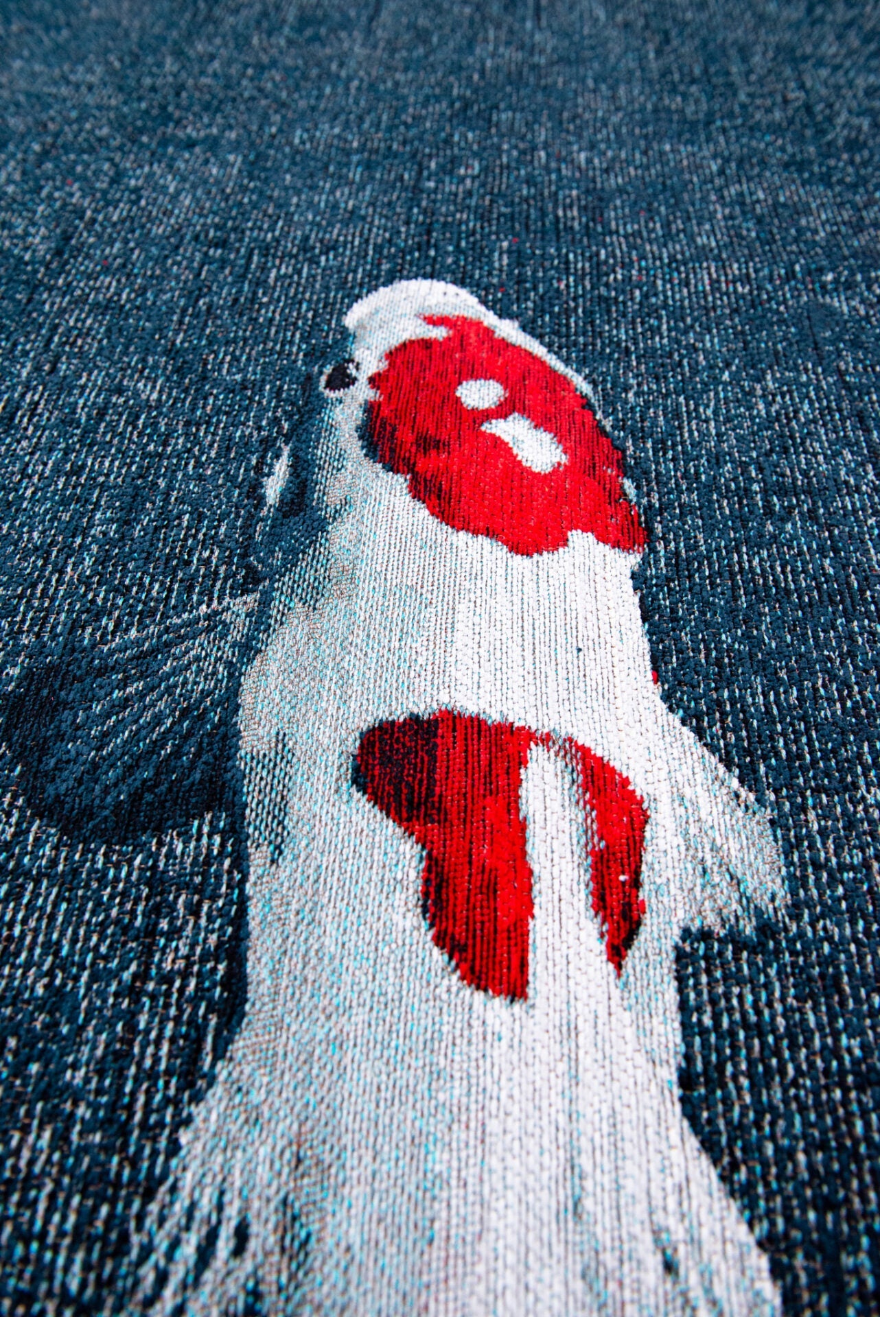 Koberec POP KOI JAPONSKÝ RYBNÍK modrý