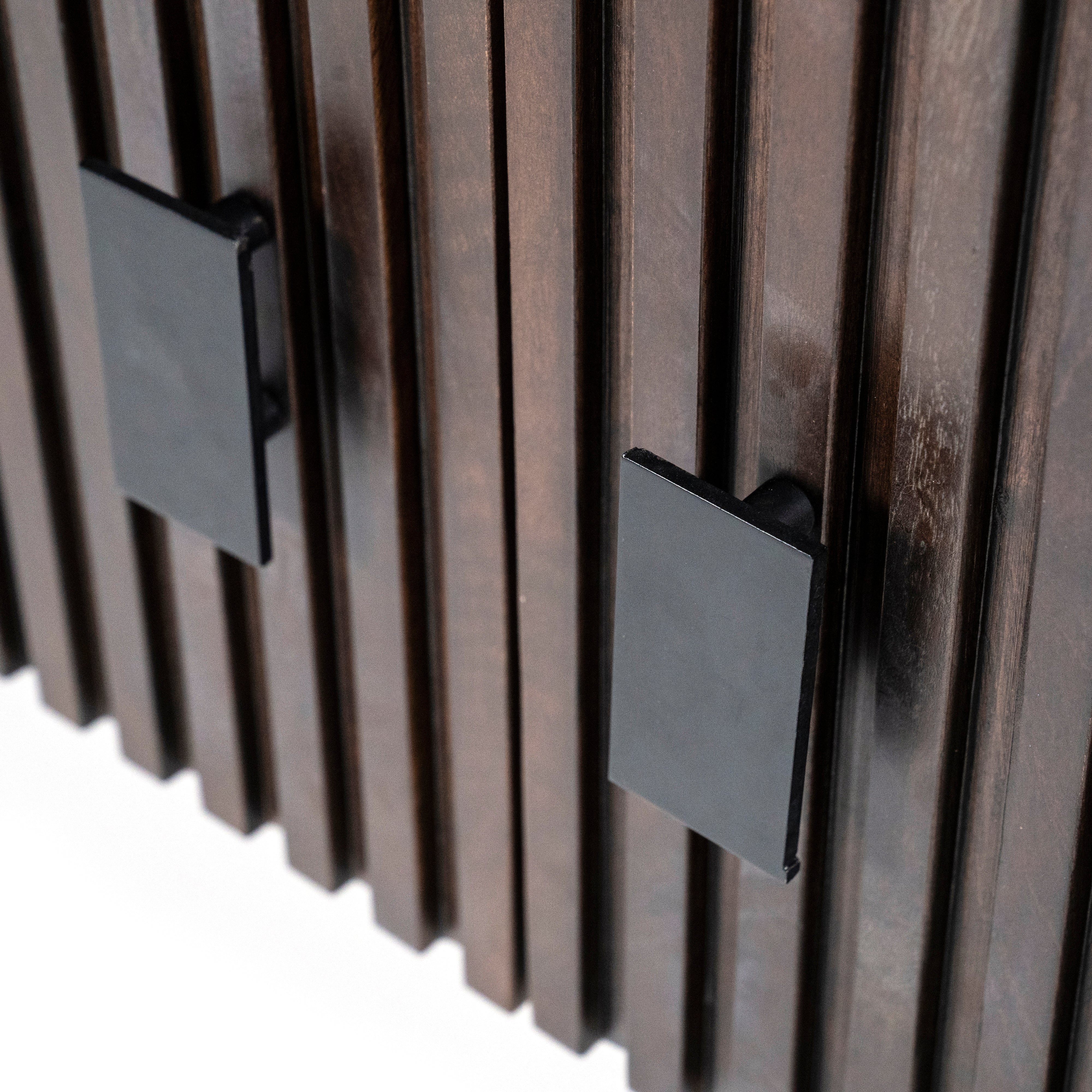 Szafka RTV REMI ciemnobrązowe drewno mango