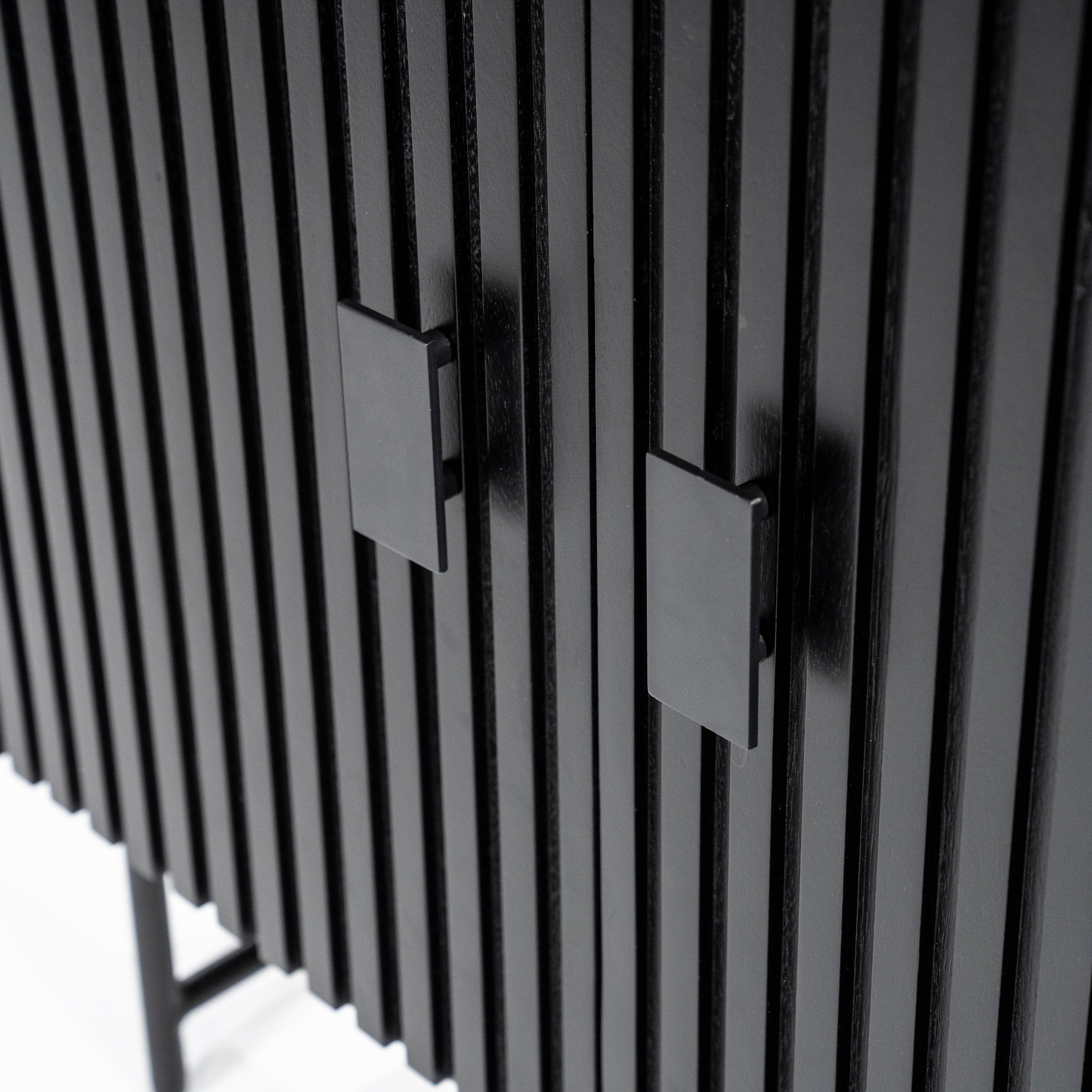 Regał REMI czarne drewno mango