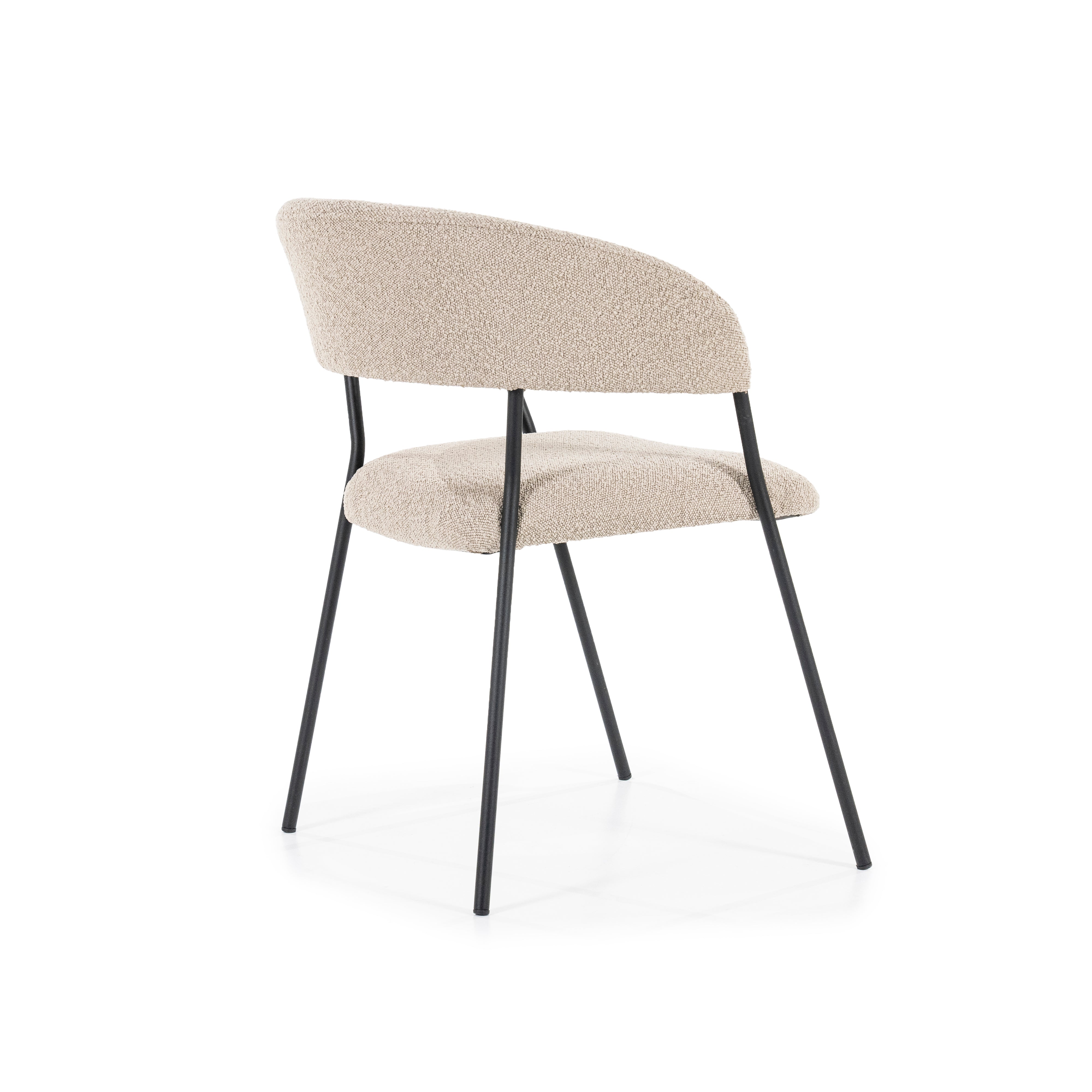 LUKA Chair Beige with Black Base