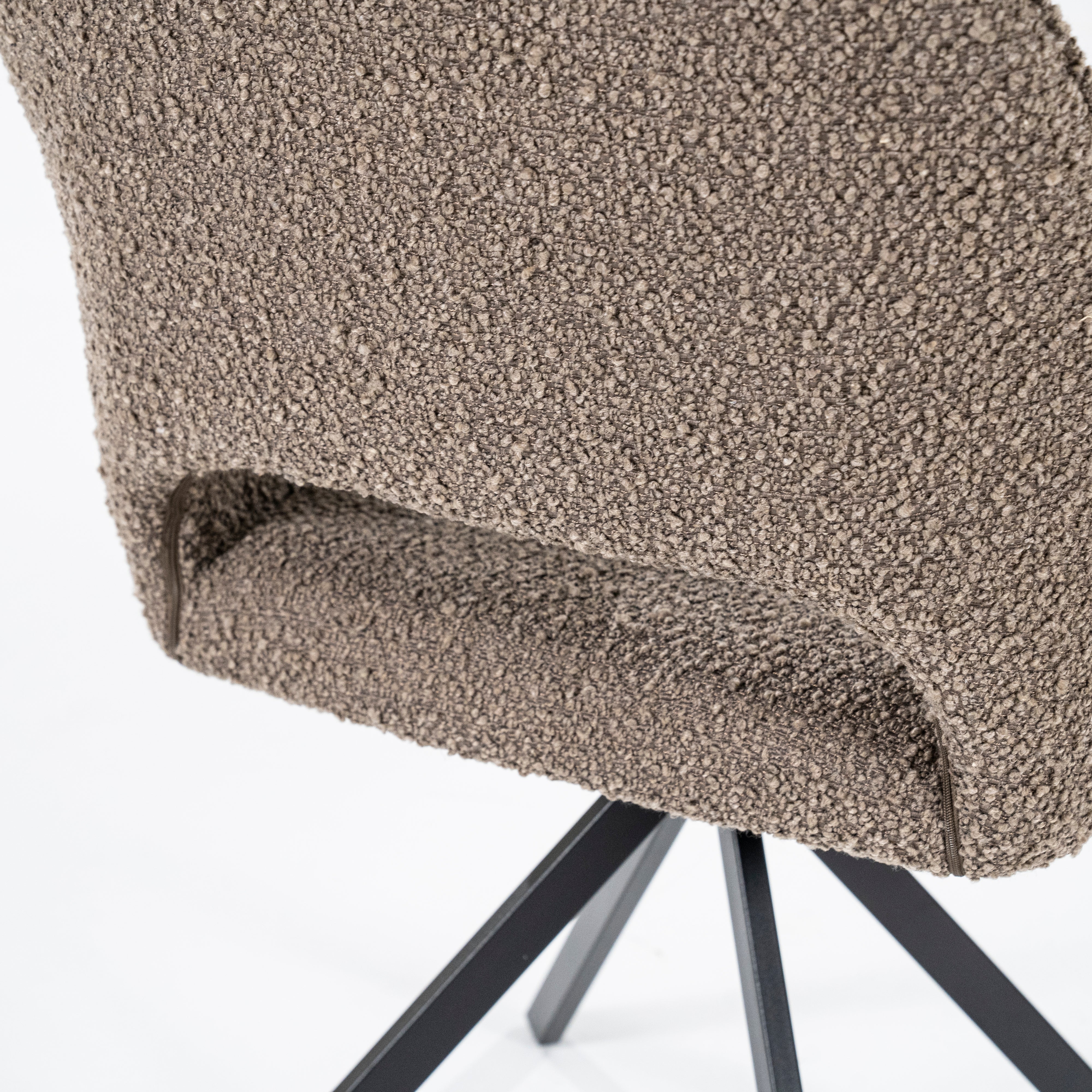 FABIO Chair in Dark Brown with Black Base