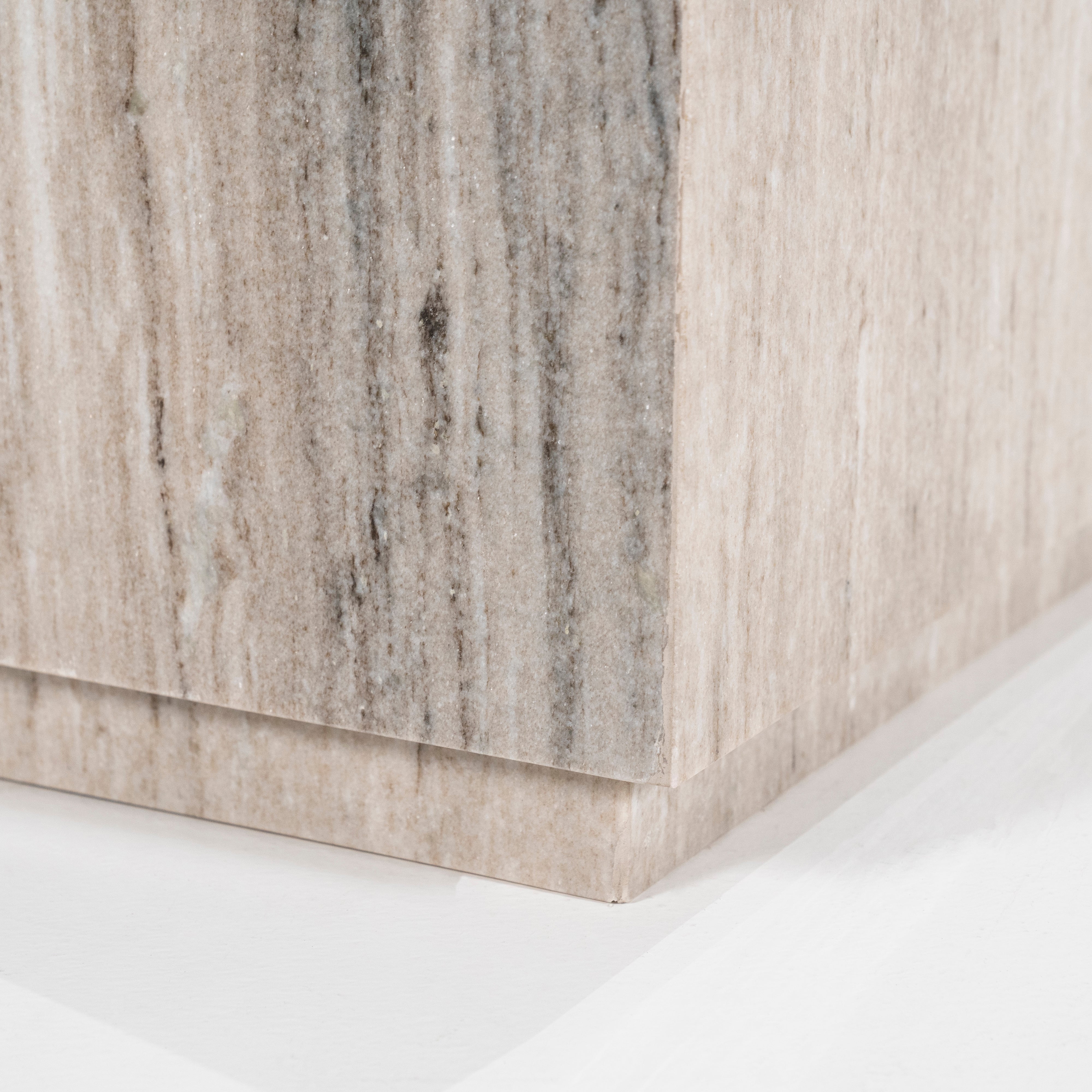 Boční stolek VINCE šedý mramor