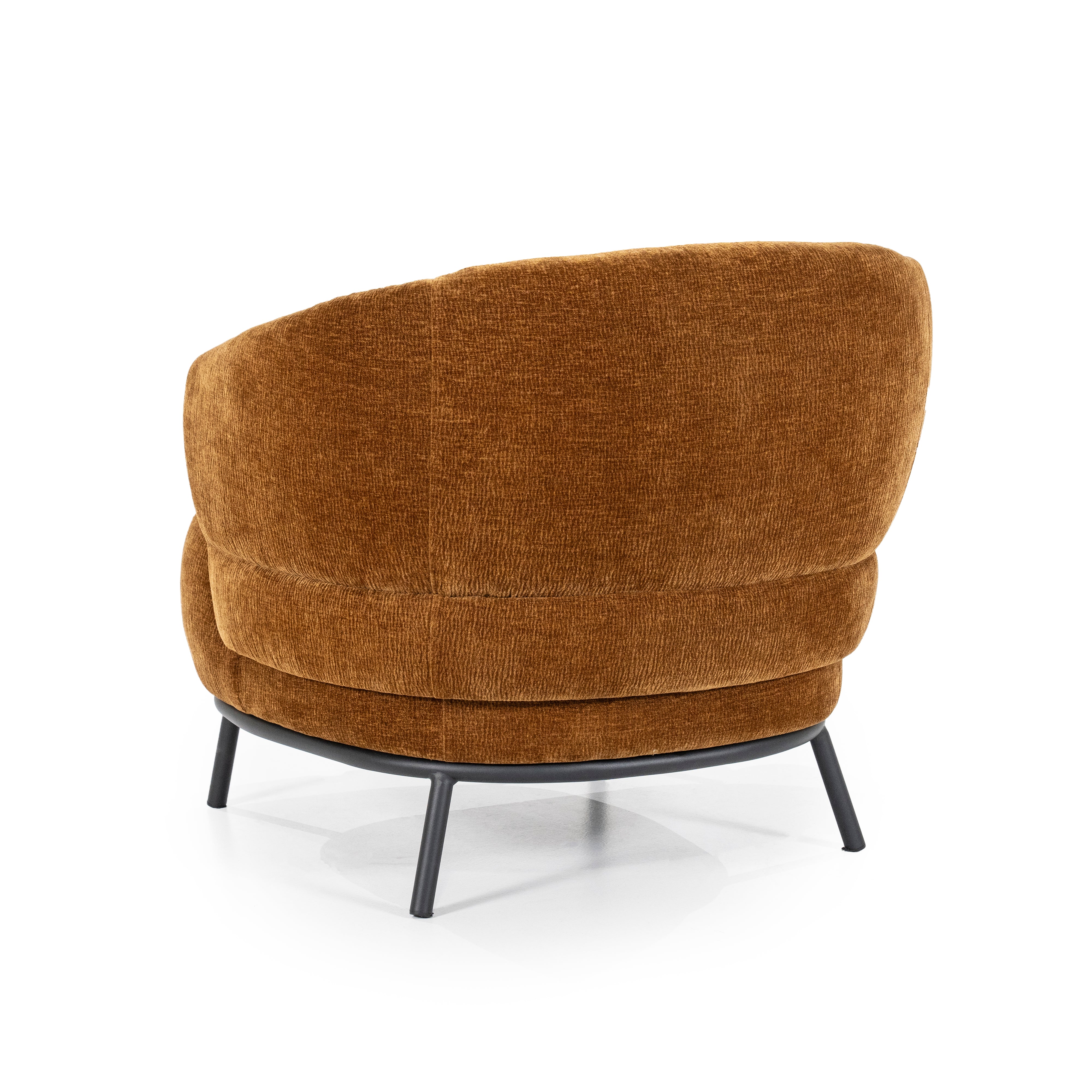 DAVID mustard armchair with black base