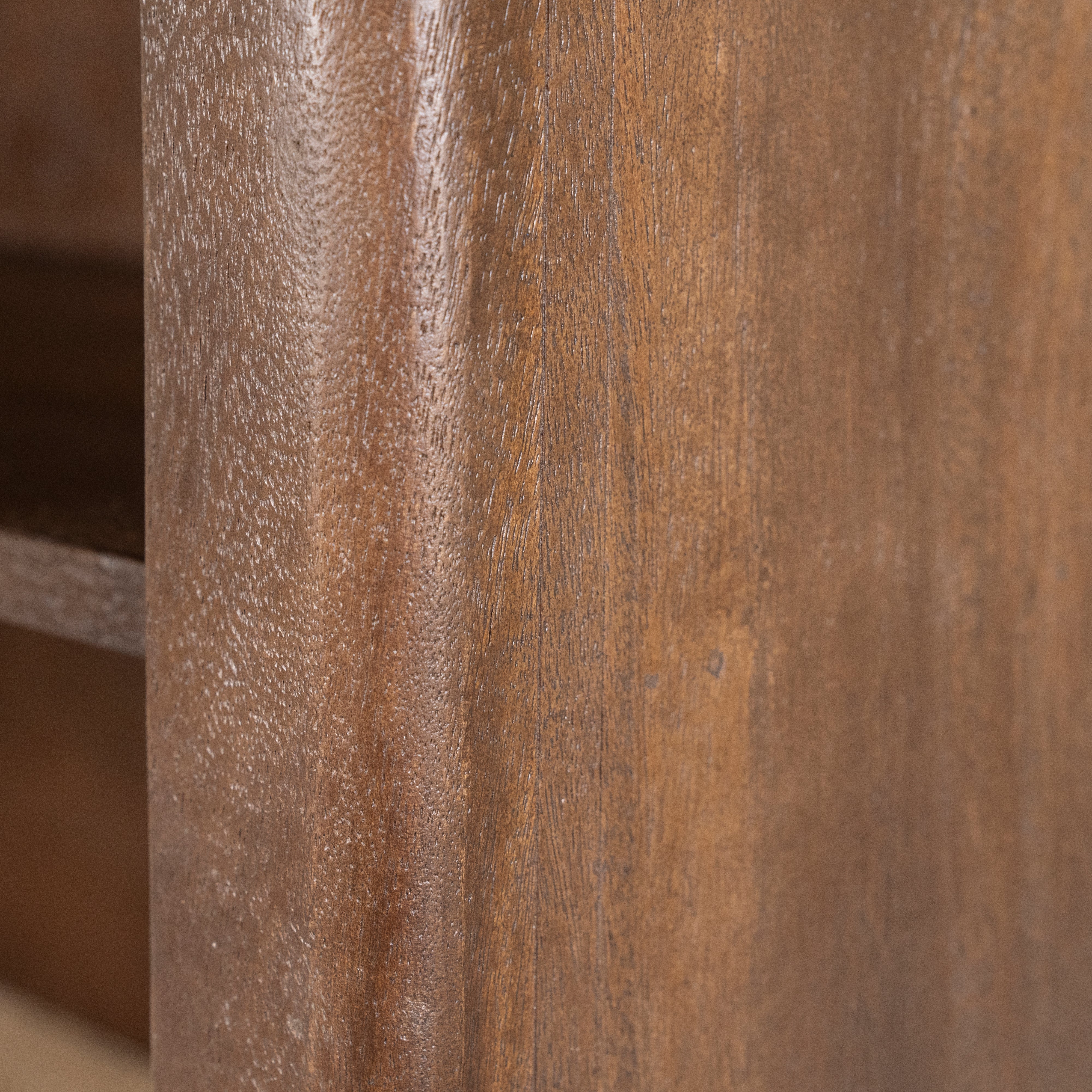 Regał LIO brązowe drewno mango z trawertynem