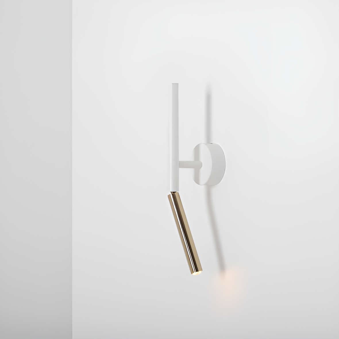 Nástěnné svítidlo STICK bílé se zlatým
