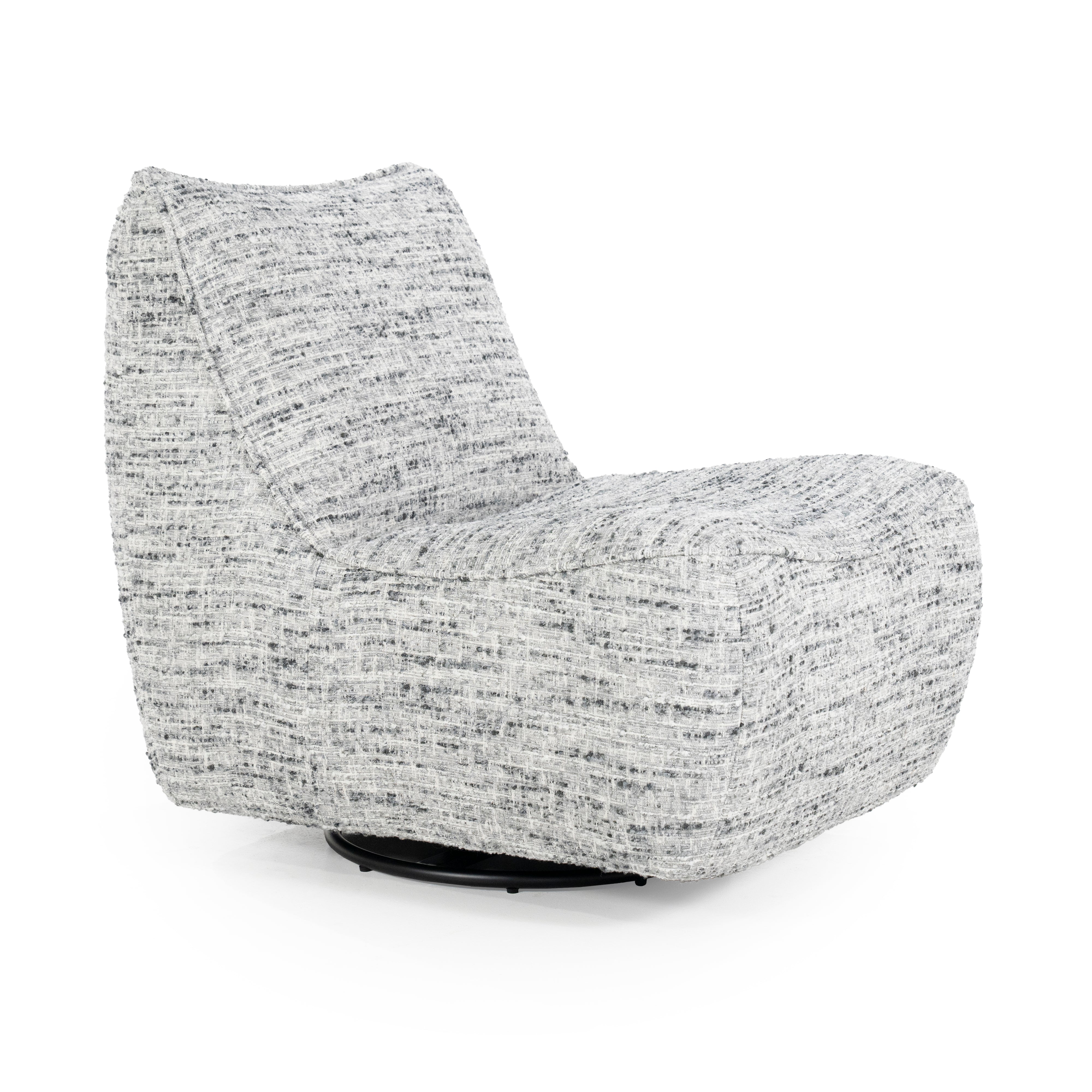 LOYS swivel armchair gray mélange