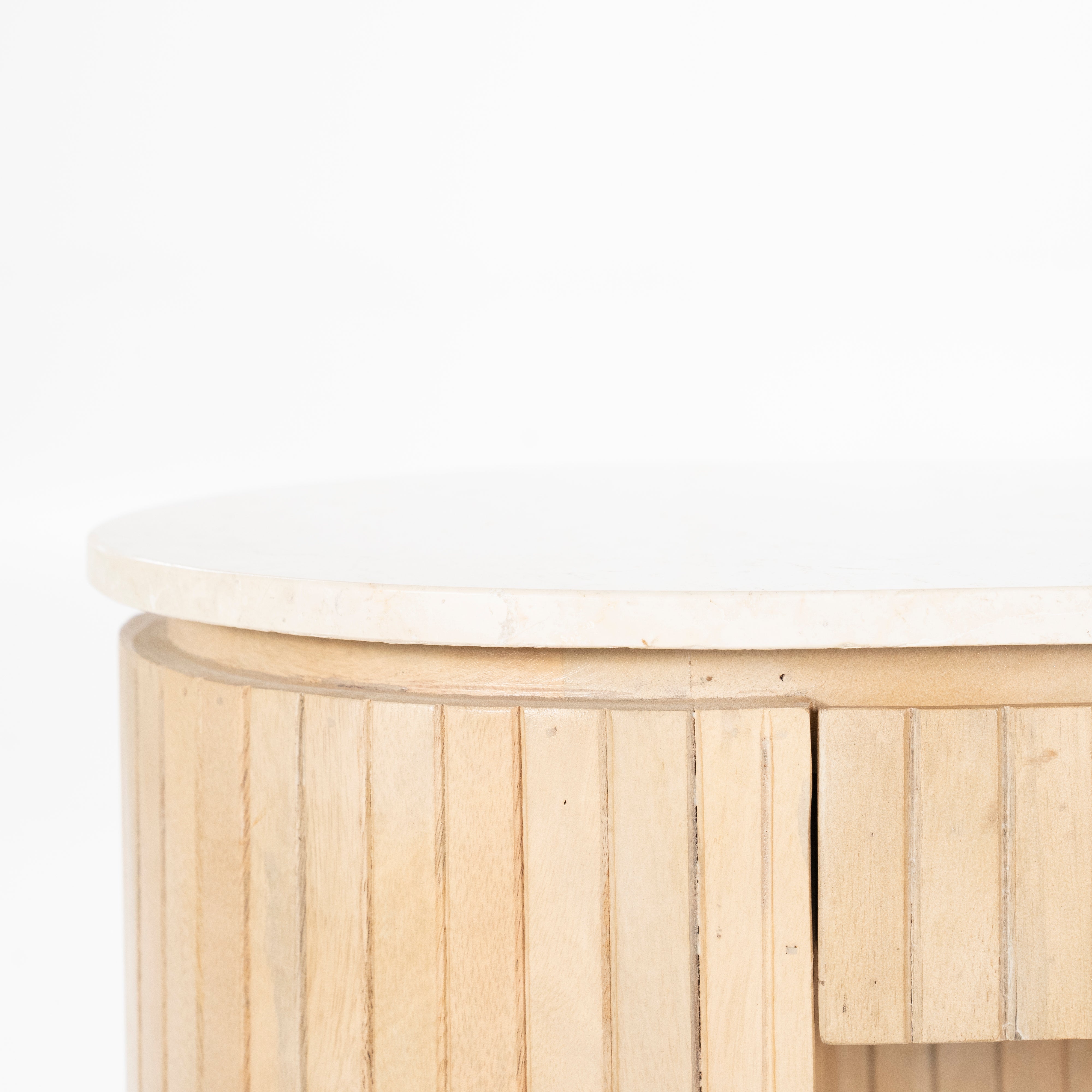 Biurko KIRA drewno mango z marmurowym blatem