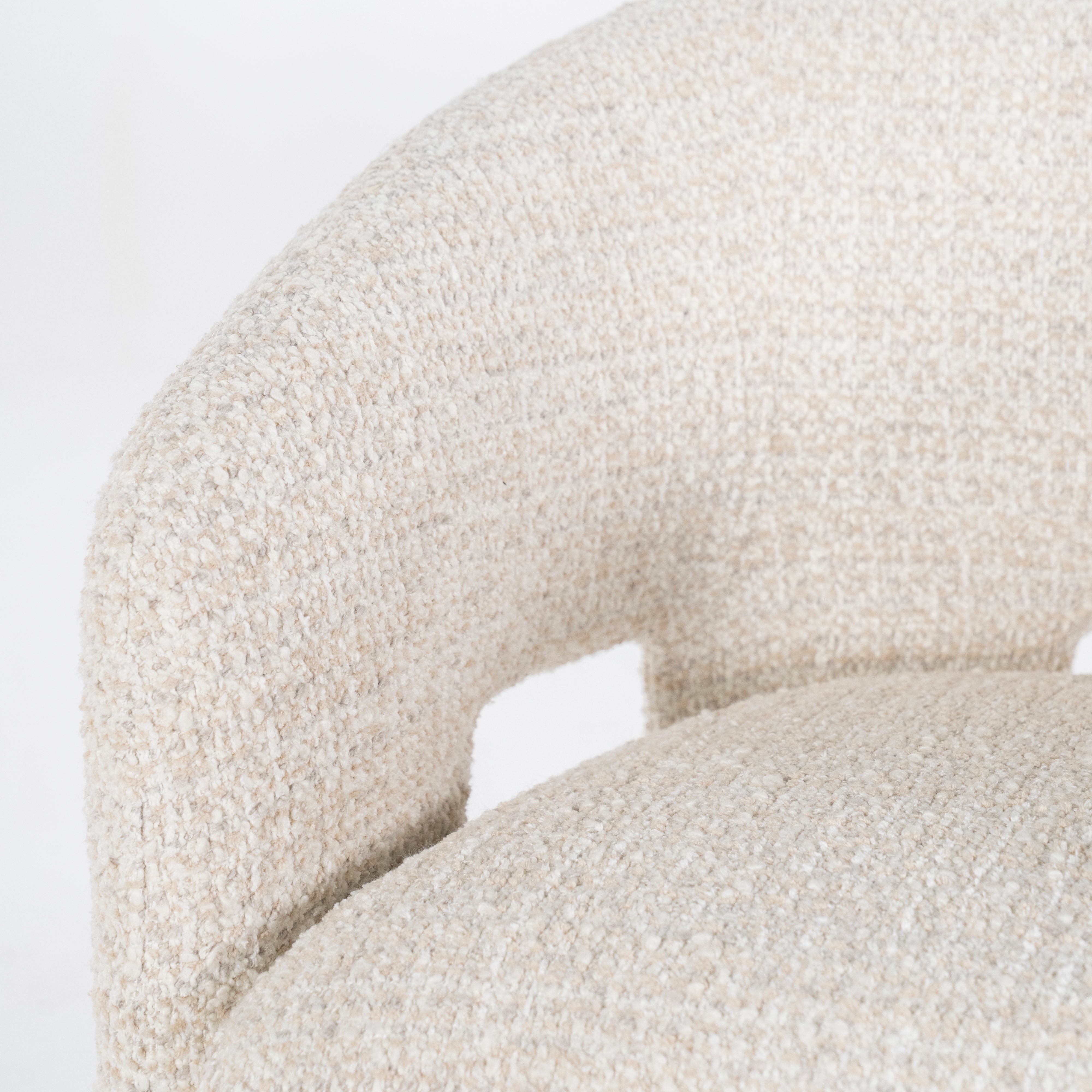 Krzesło z podłokietnikami HAMILTON jasnobeżowy