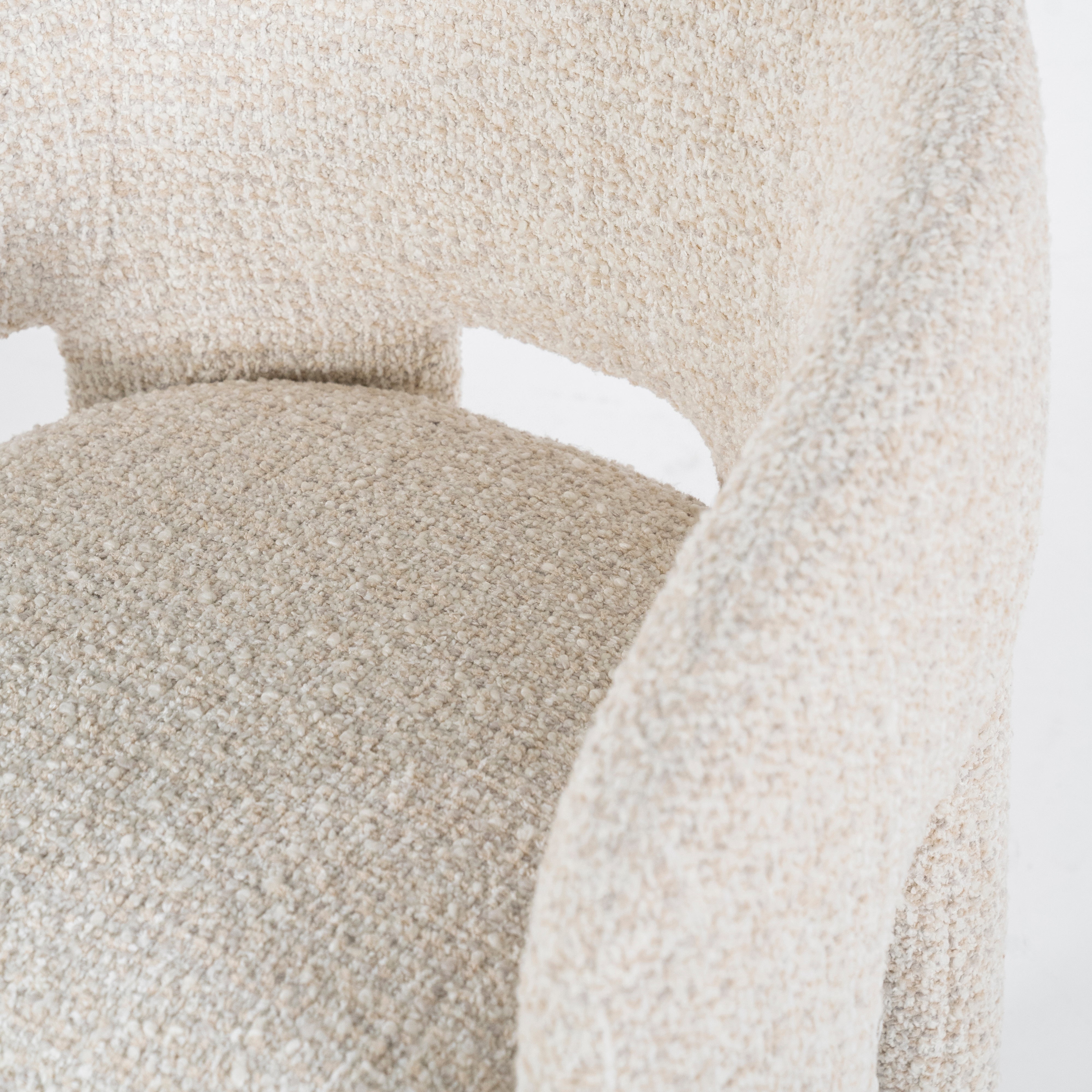 Krzesło z podłokietnikami HAMILTON jasnobeżowy