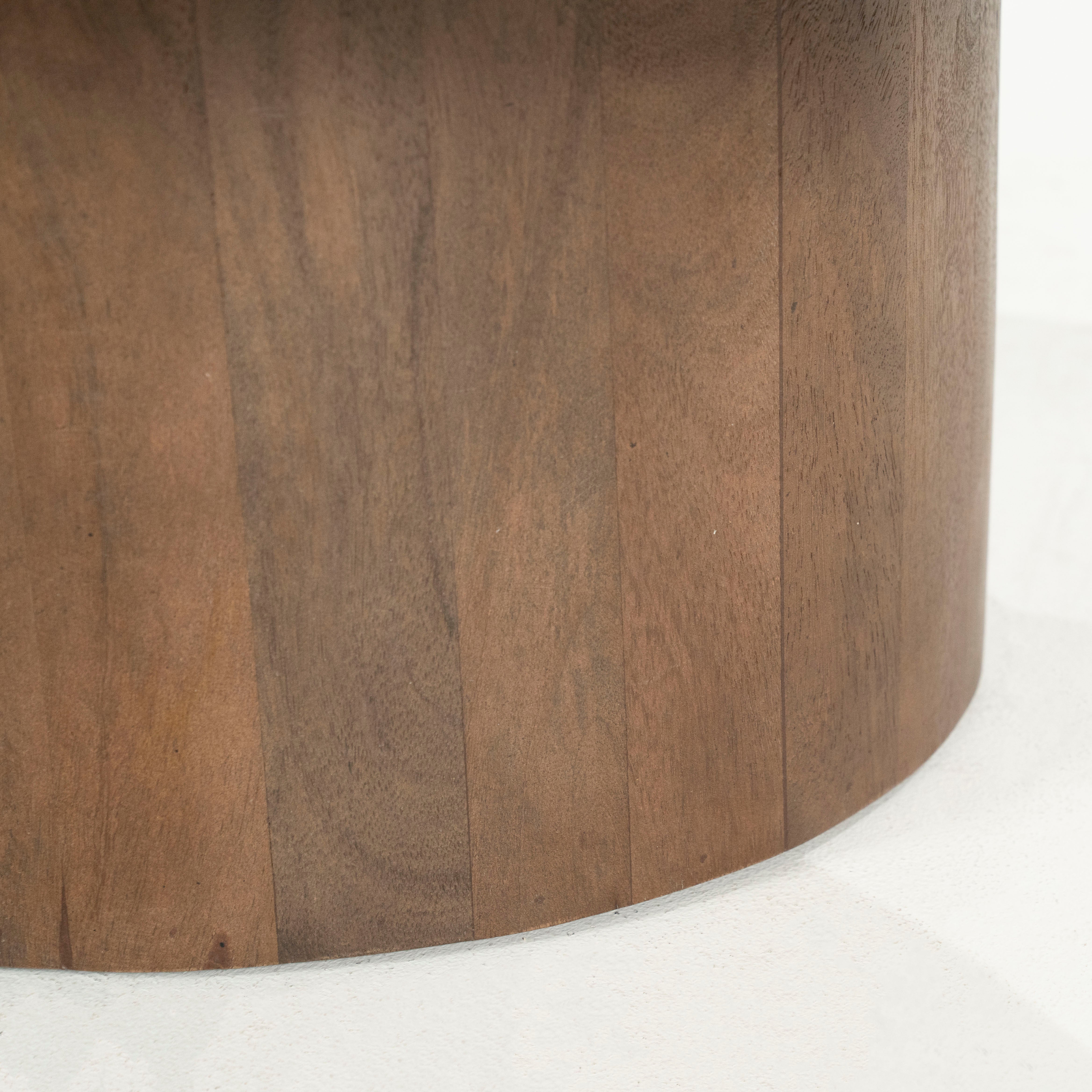 Stolik kawowy BRADLEY ciemnobrązowy marmur z drewnianą podstawą