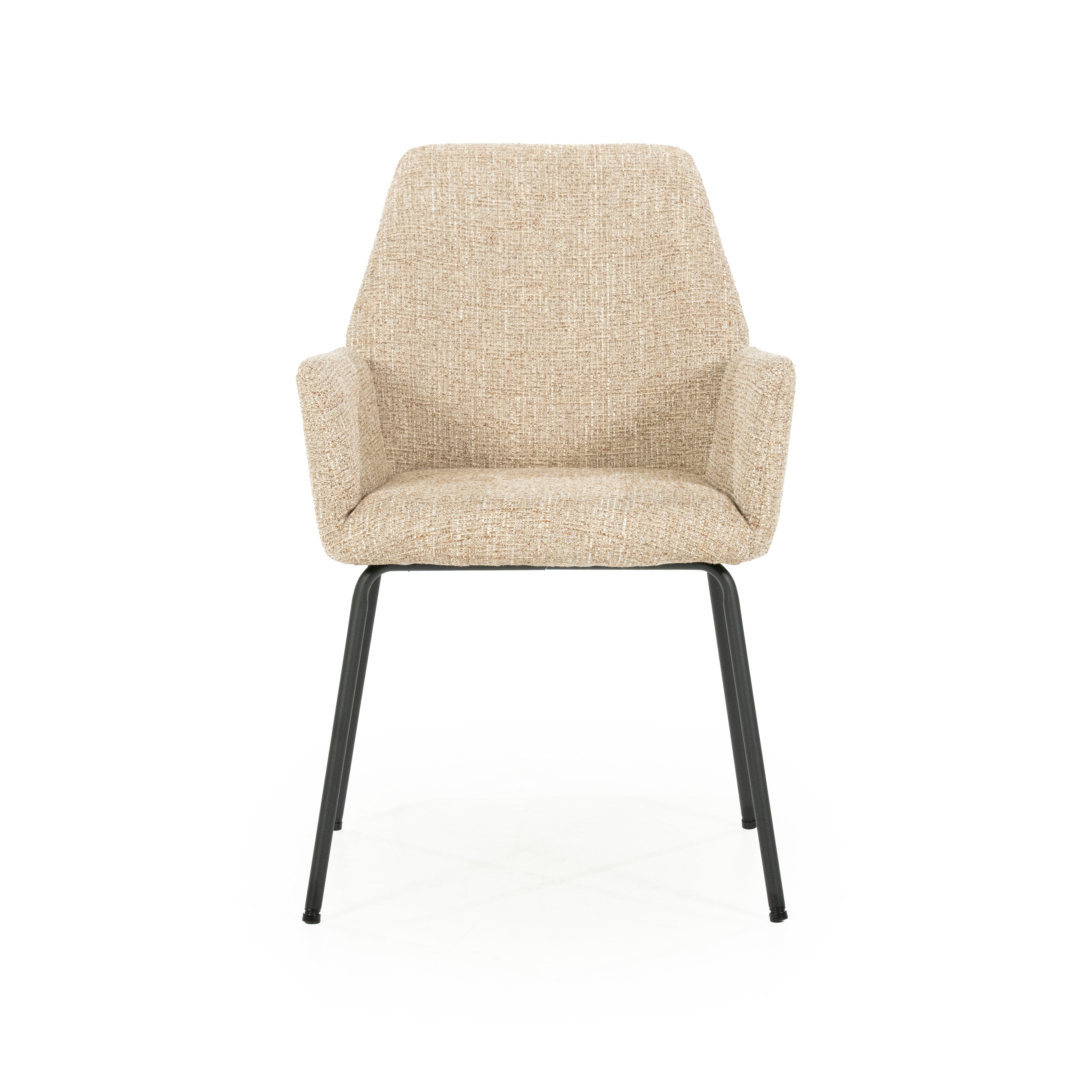 INDY taupe chair with black base