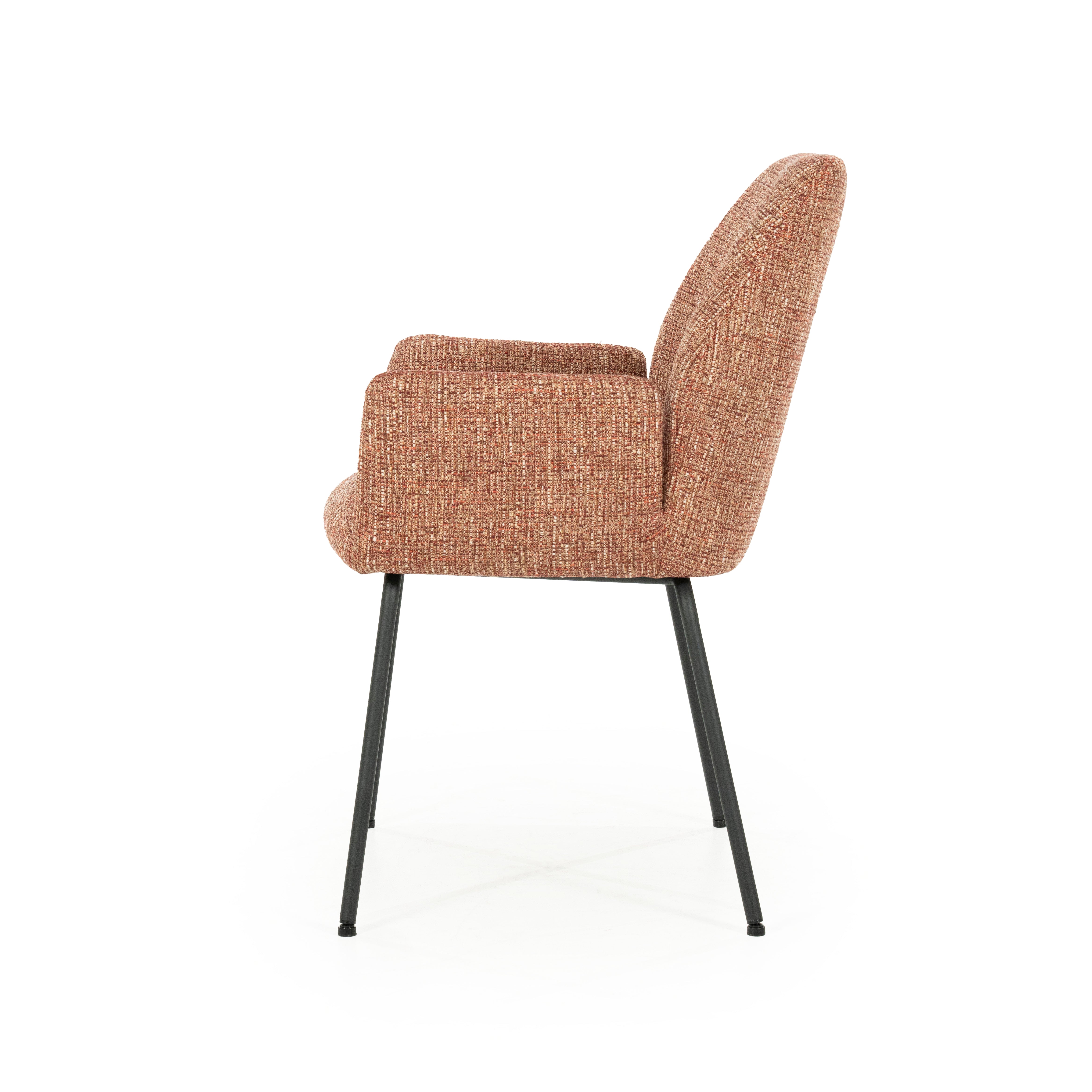 Křeslo INDY terakota s černým podstavcem