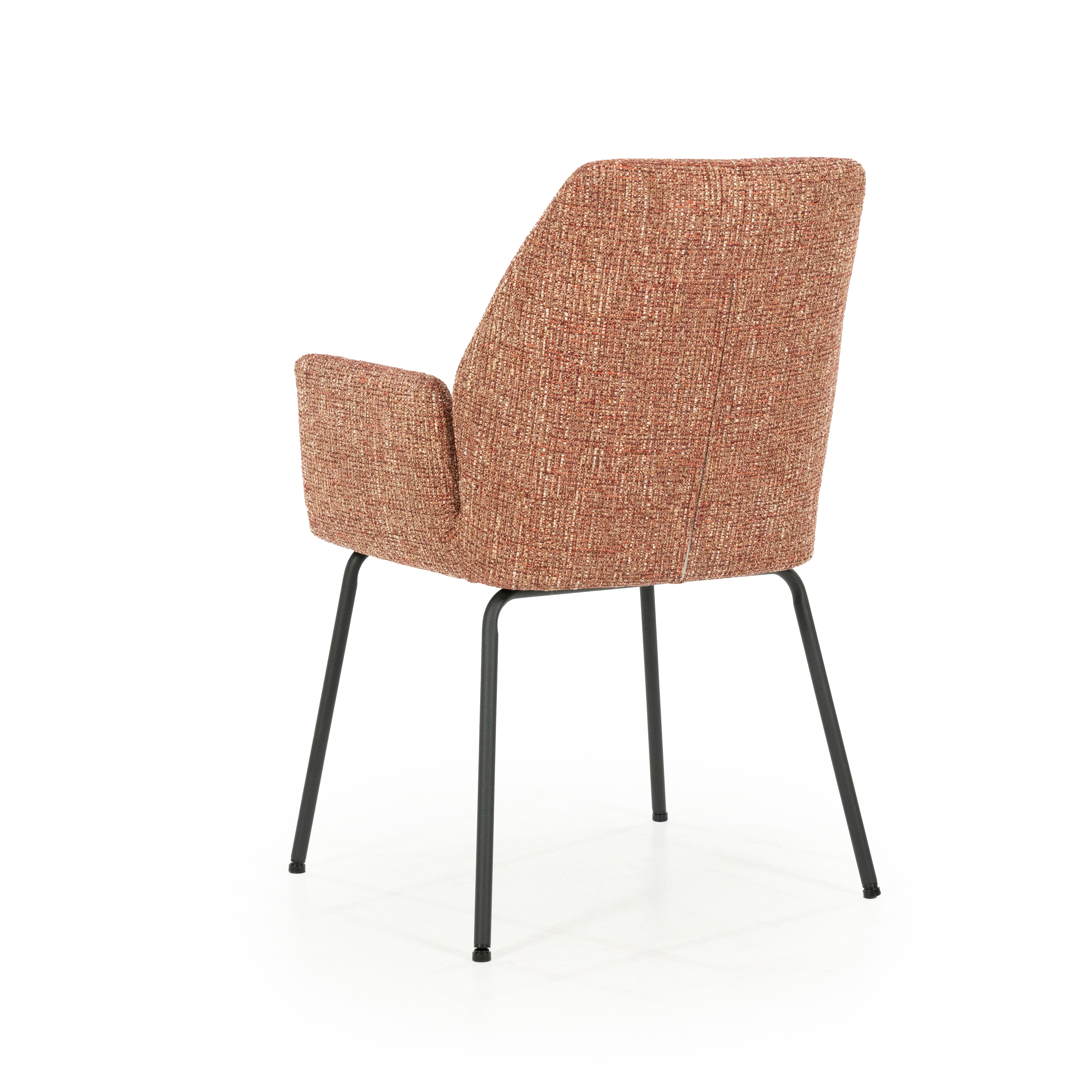 Křeslo INDY terakota s černým podstavcem