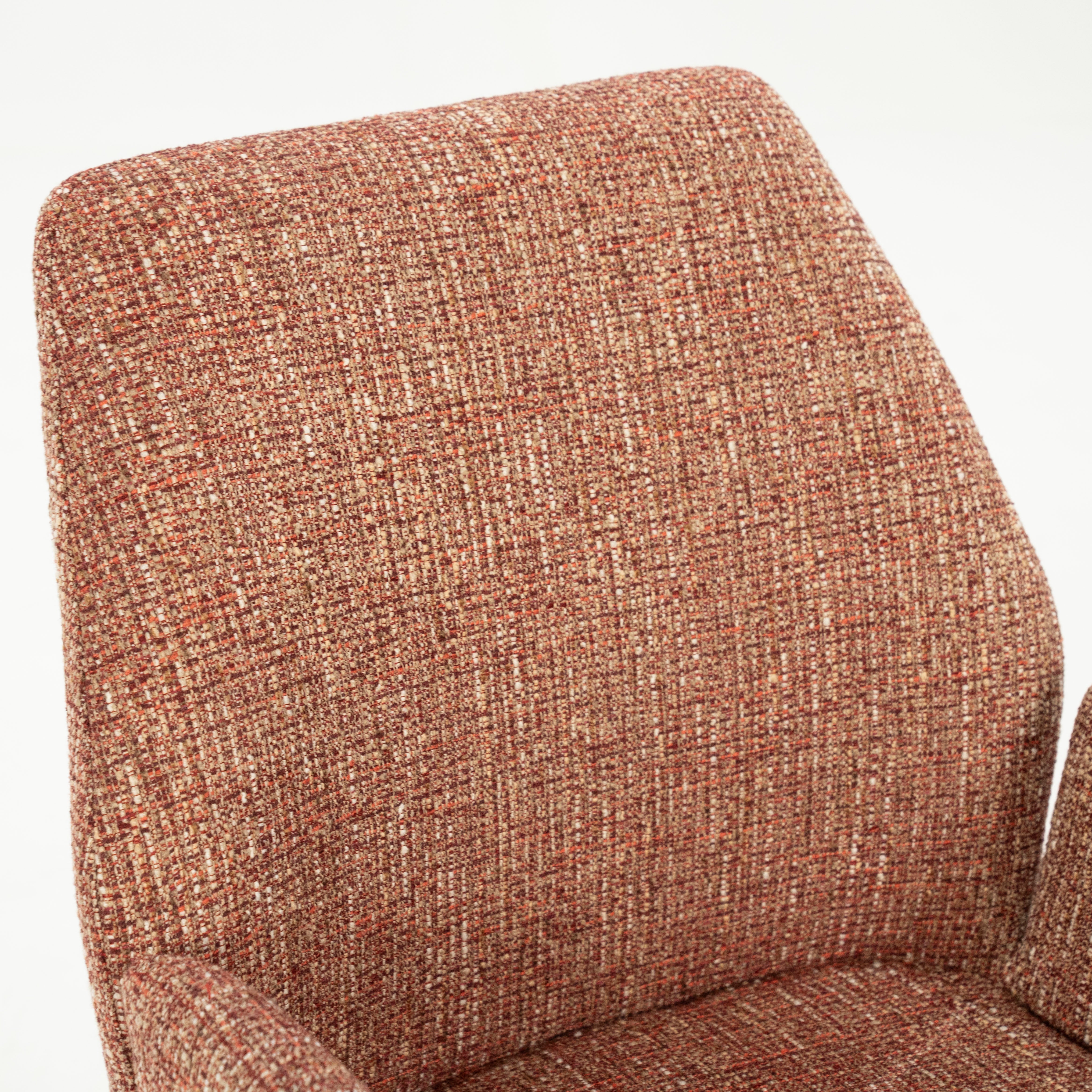 Křeslo INDY terakota s černým podstavcem