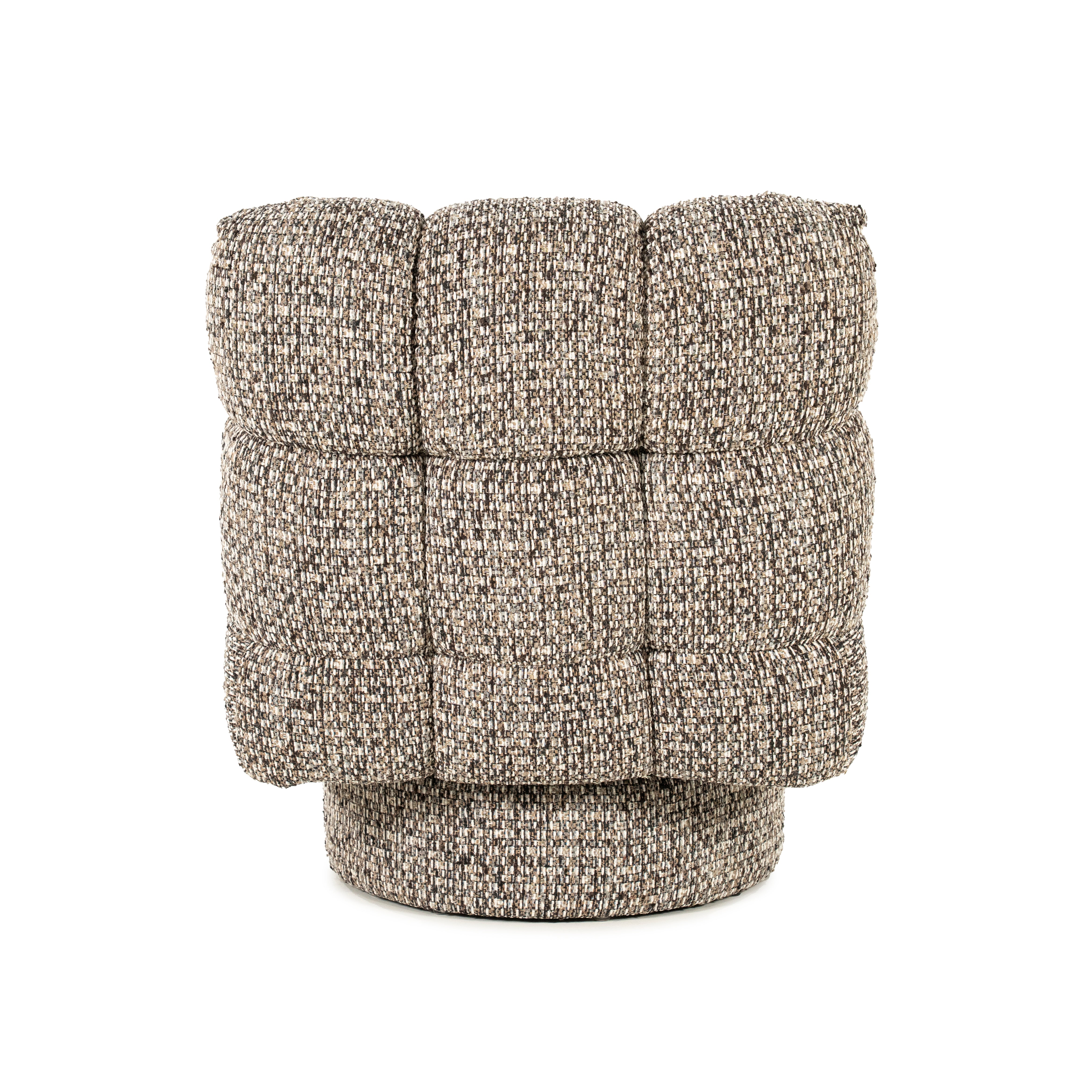 Křeslo FENNA šedo-hnědý melír