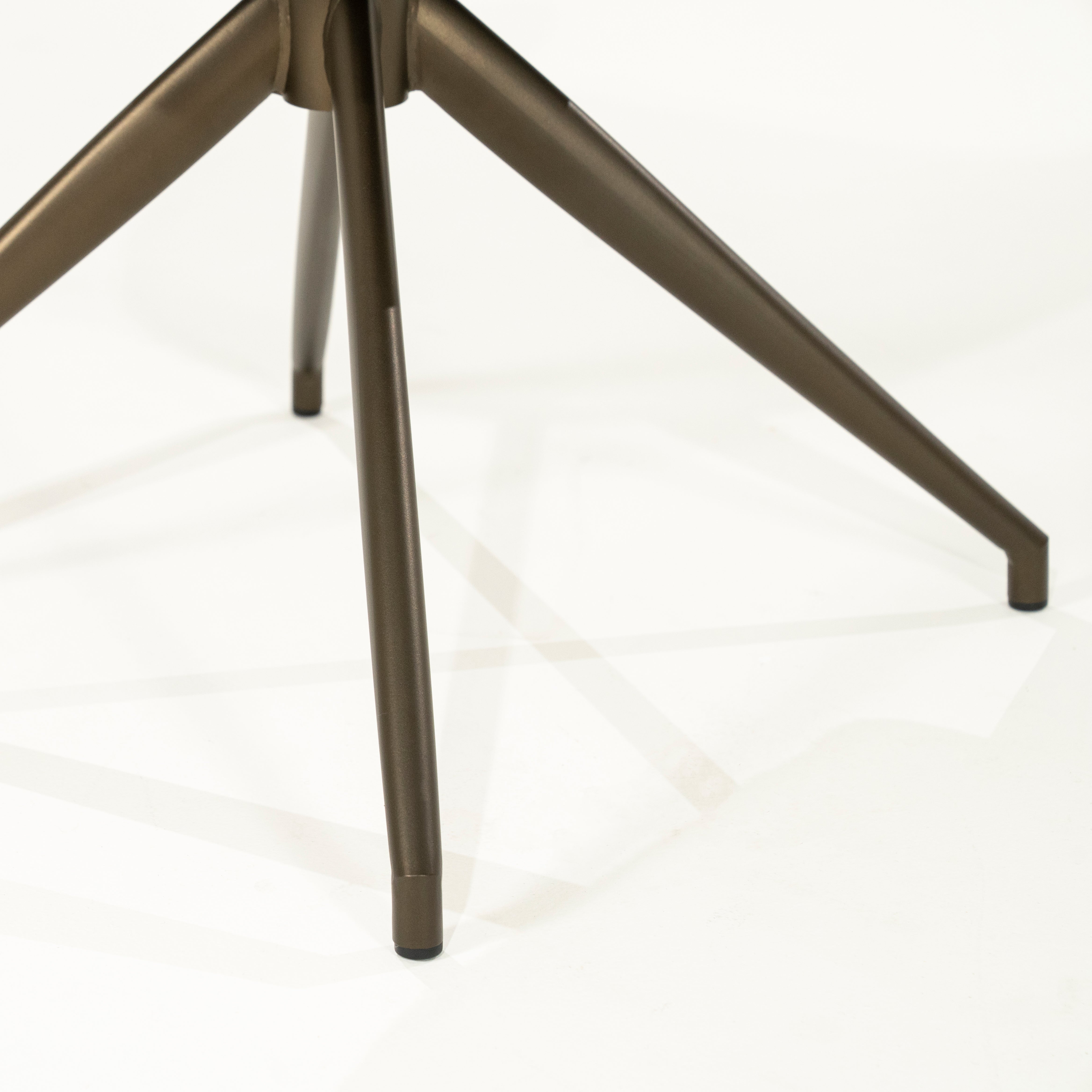 Otáčecí křeslo HAILEY béžové s tmavě hnědou základnou