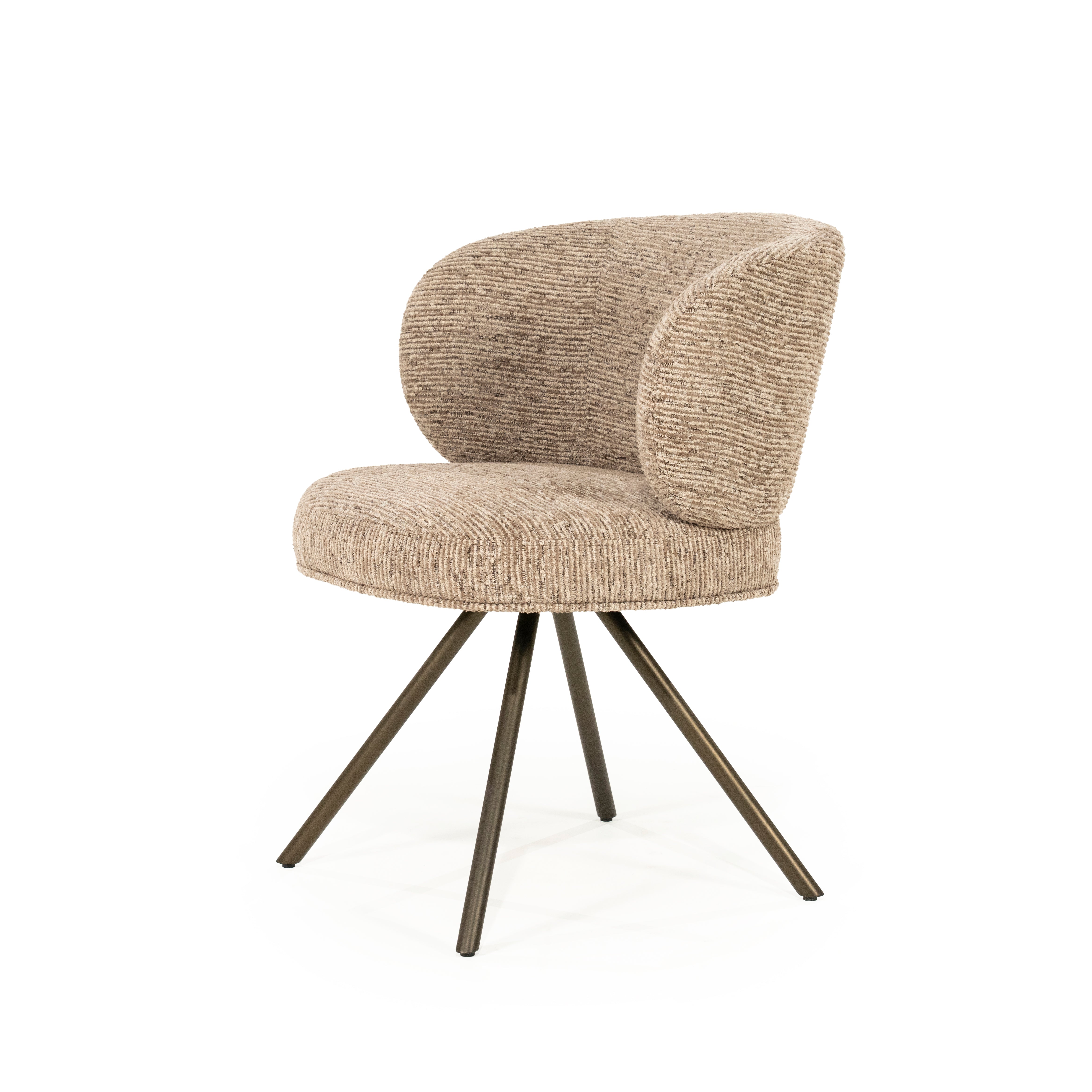 Otáčecí křeslo JAYSON taupe s tmavě hnědou základnou