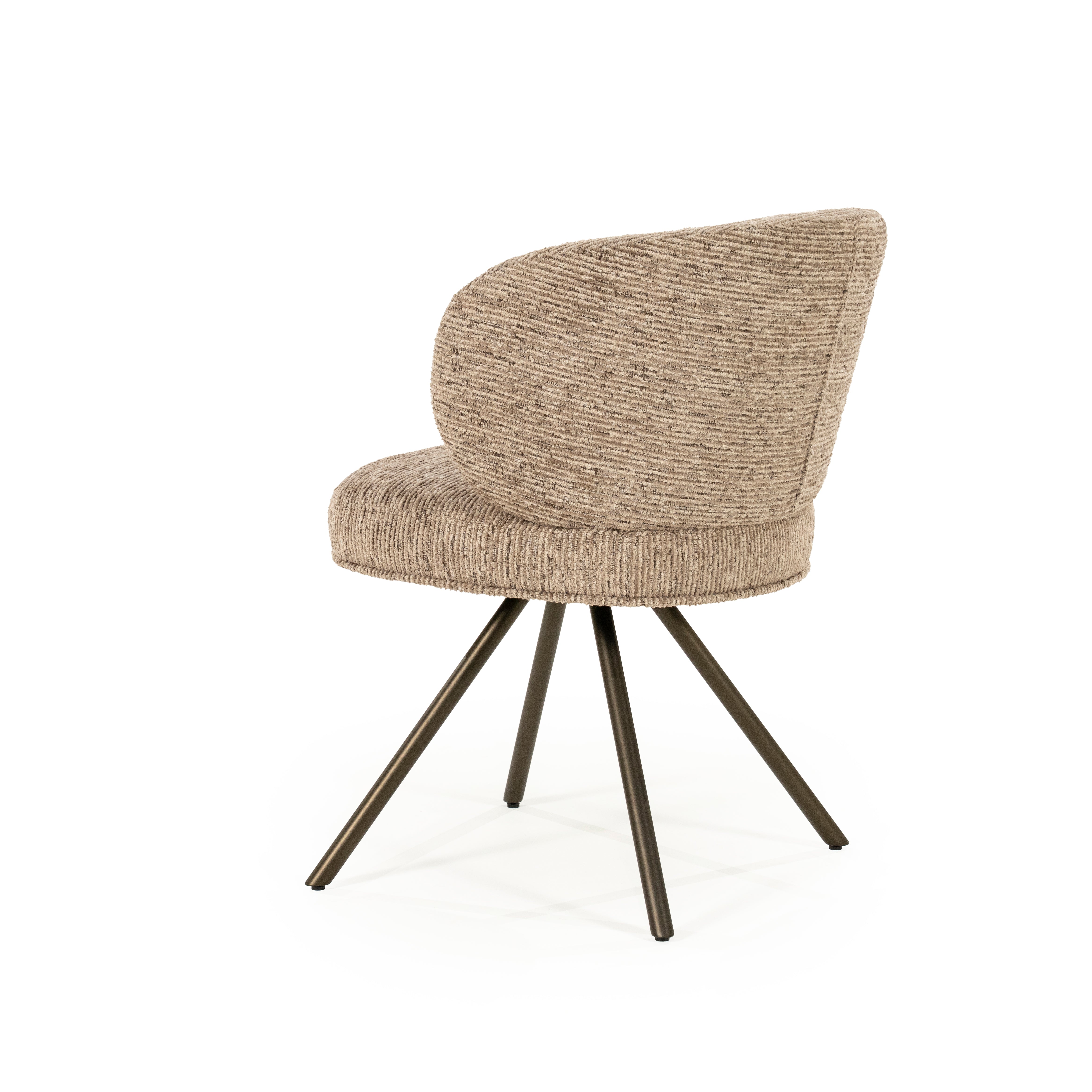 Krzesło obrotowe JAYSON brązowy z ciemnobrązową podstawą